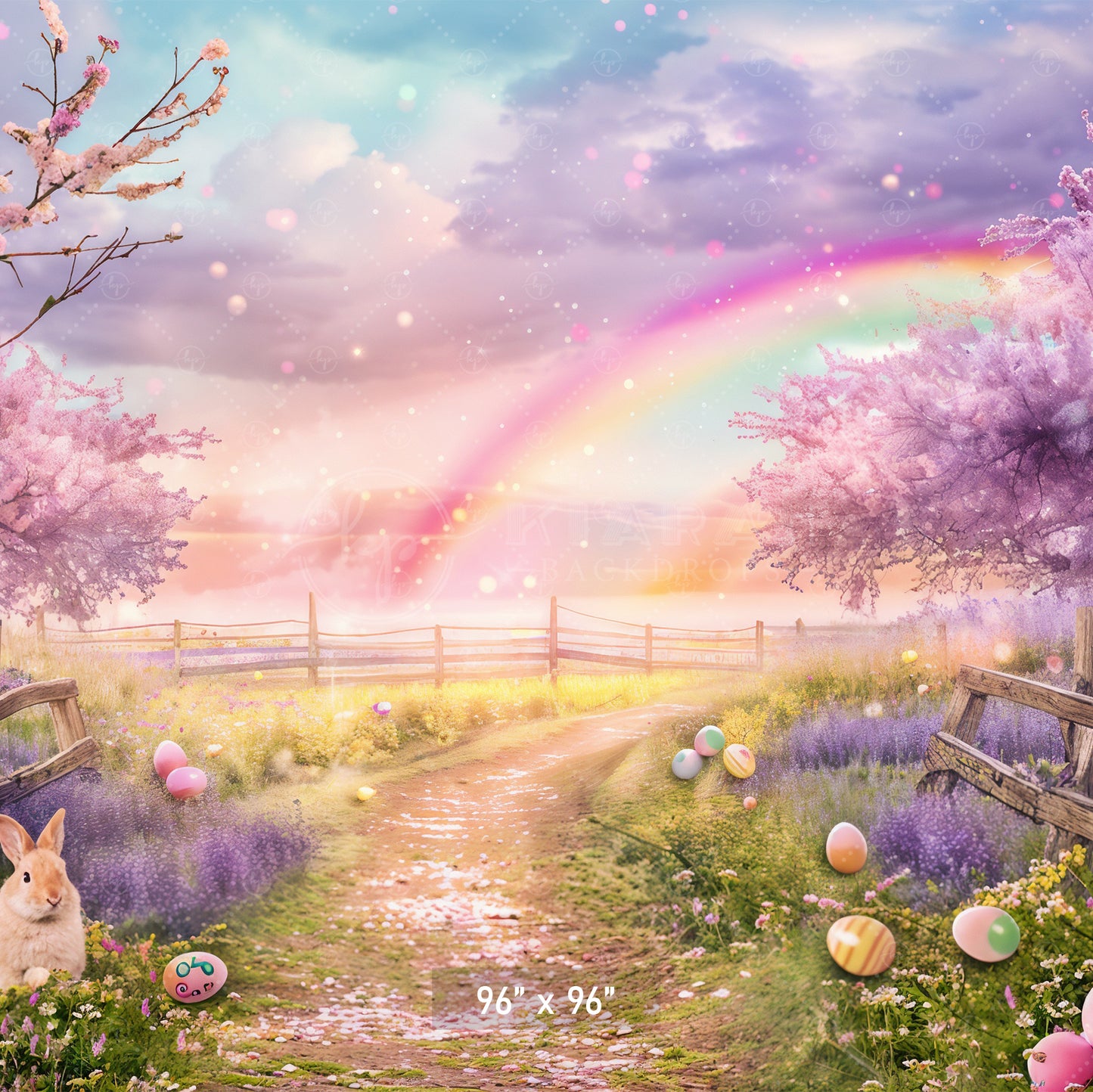 Enchanted Easter Pathway Backdrop