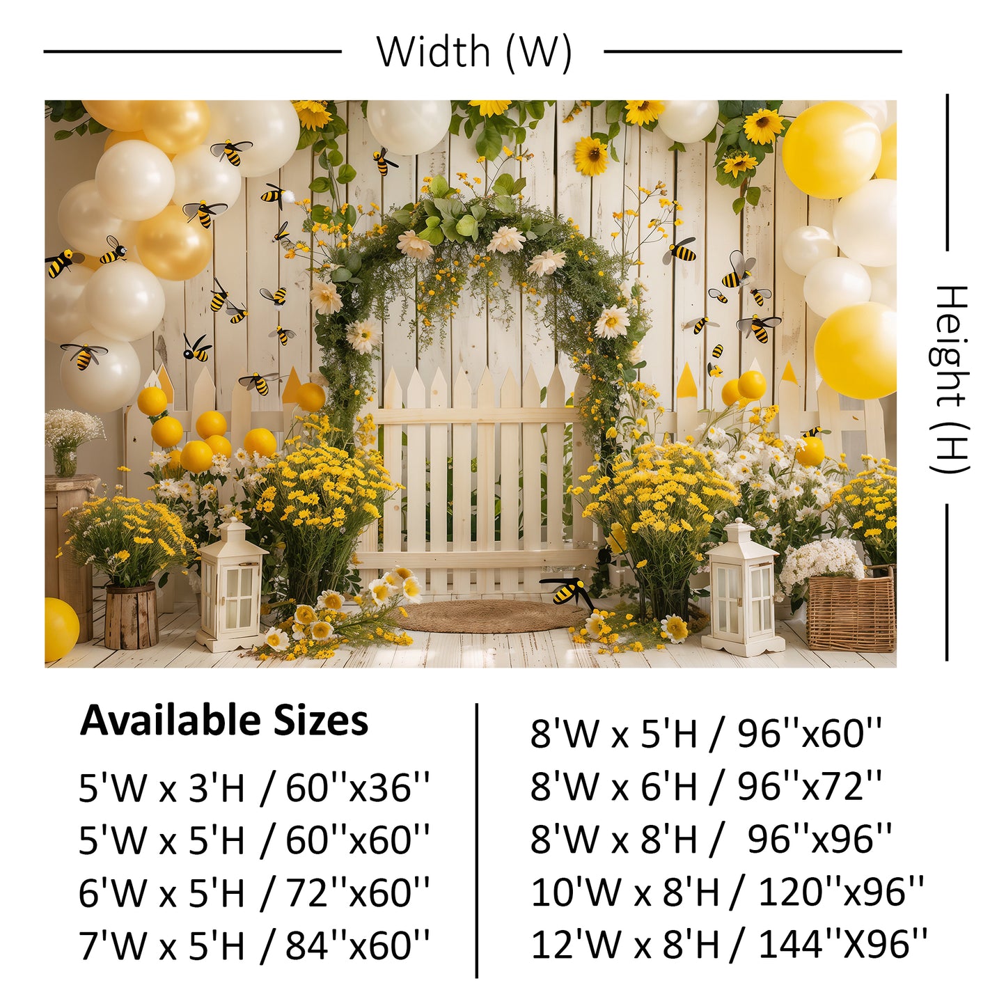 Bumblebee Garden Arch Backdrop