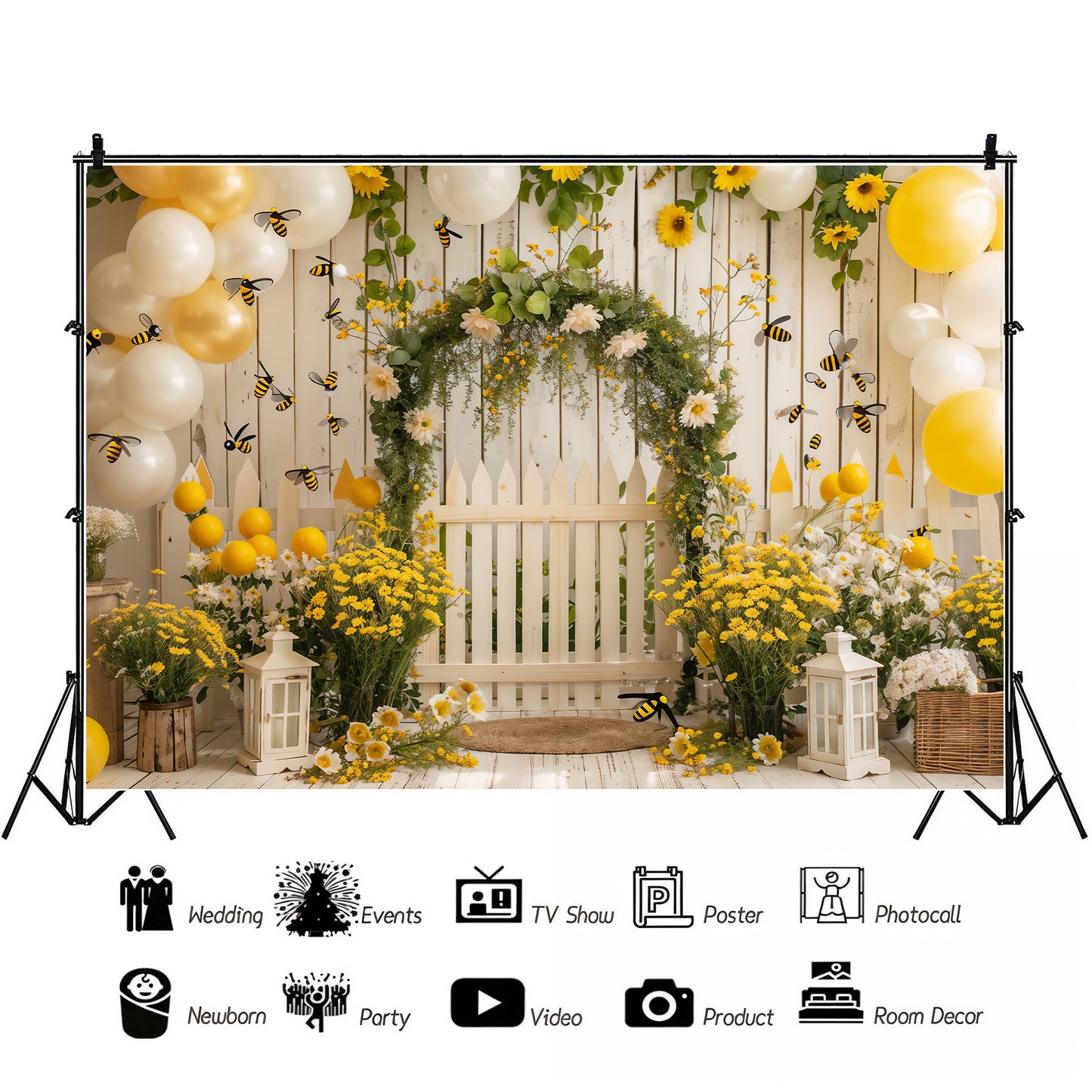 Bumblebee Garden Arch Backdrop