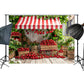 Rustic Strawberry Cart Market Backdrop