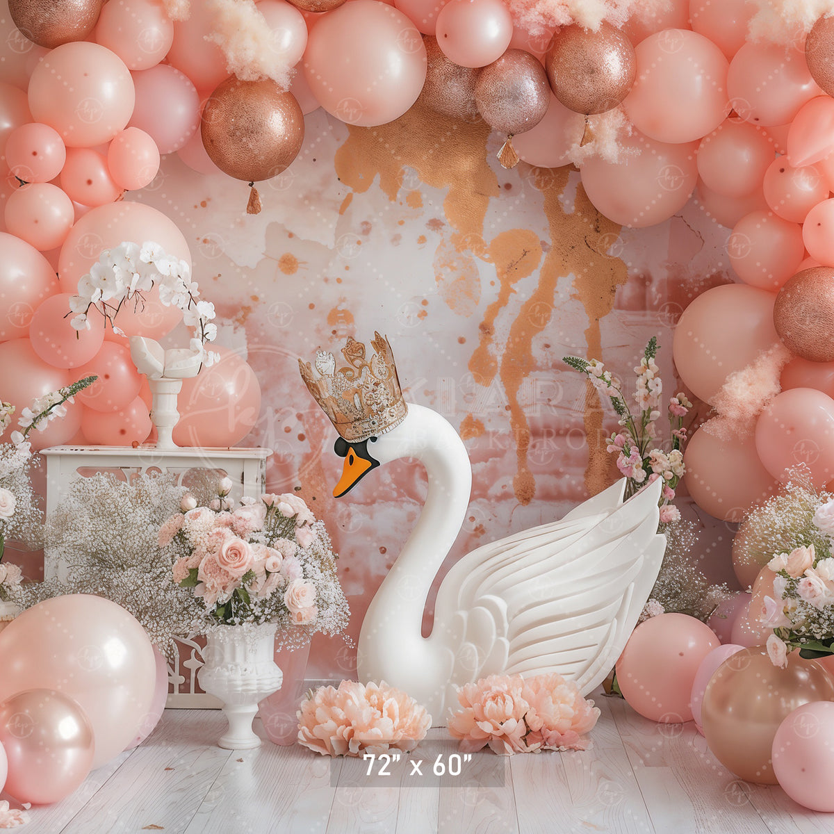 Elegant Swan Princess Backdrop – Kiarah Backdrops