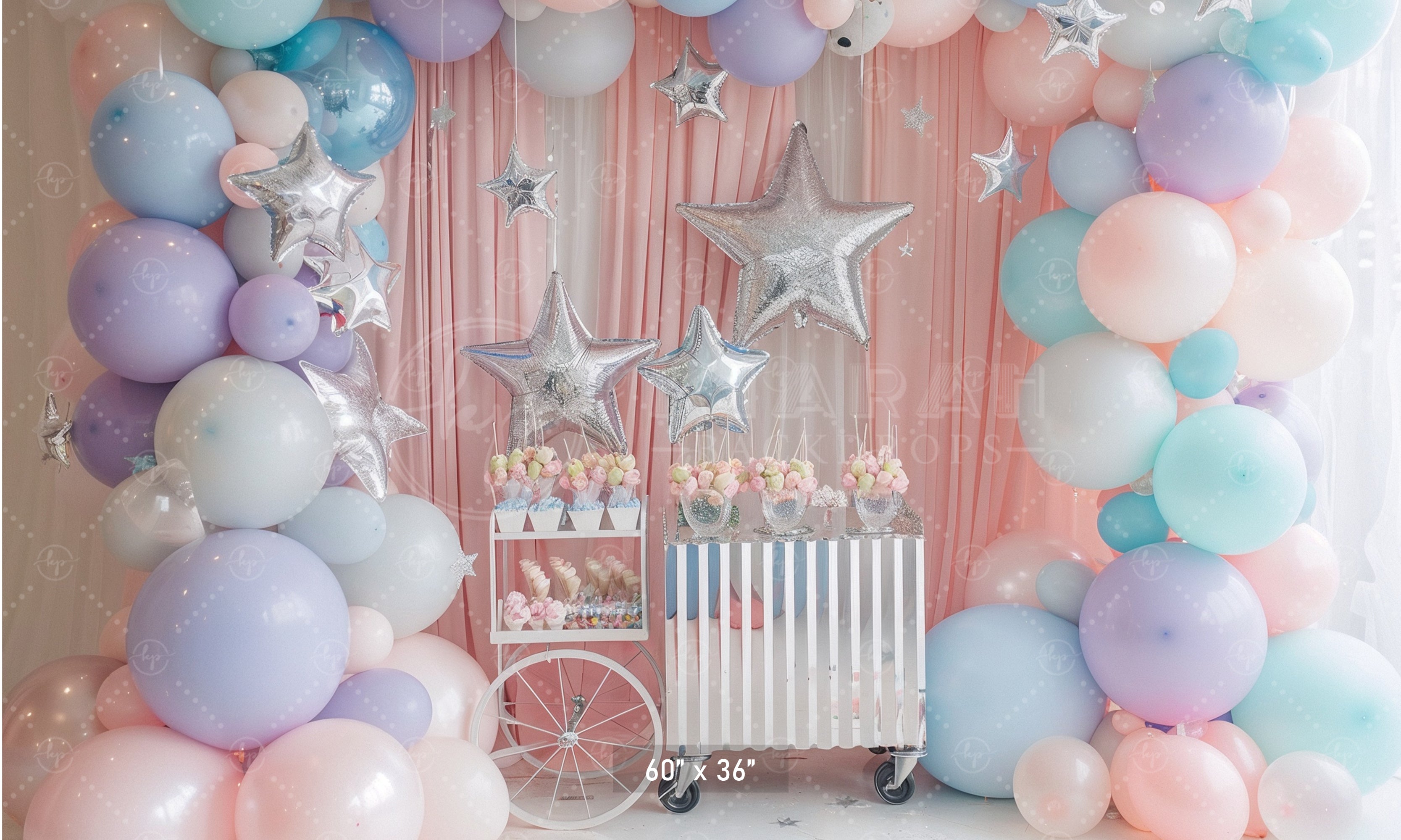 Pastel Star Party Backdrop