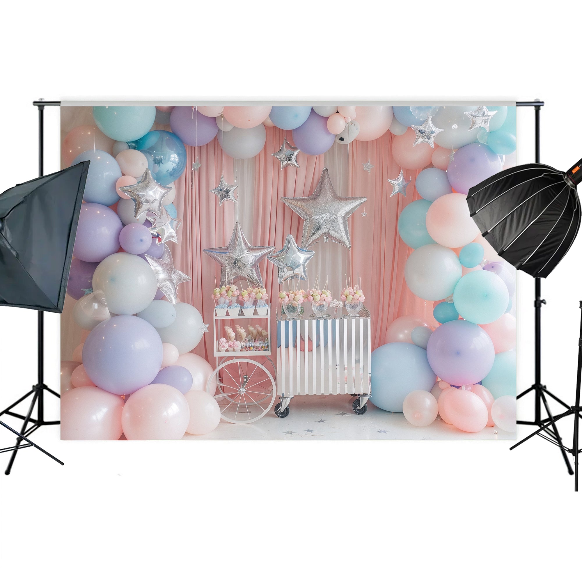 Pastel Star Party Backdrop