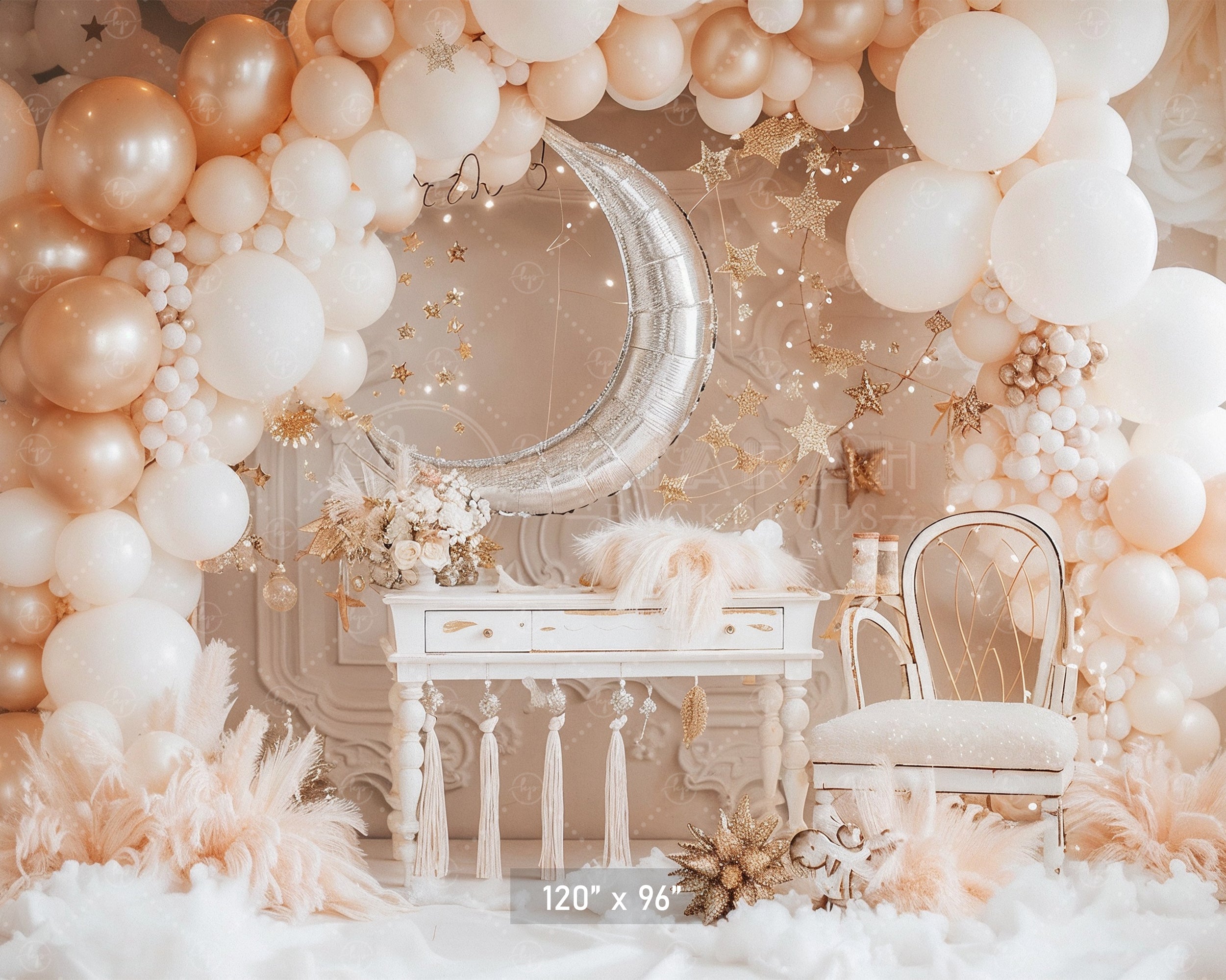 Luxe Moonlight Glam Backdrop