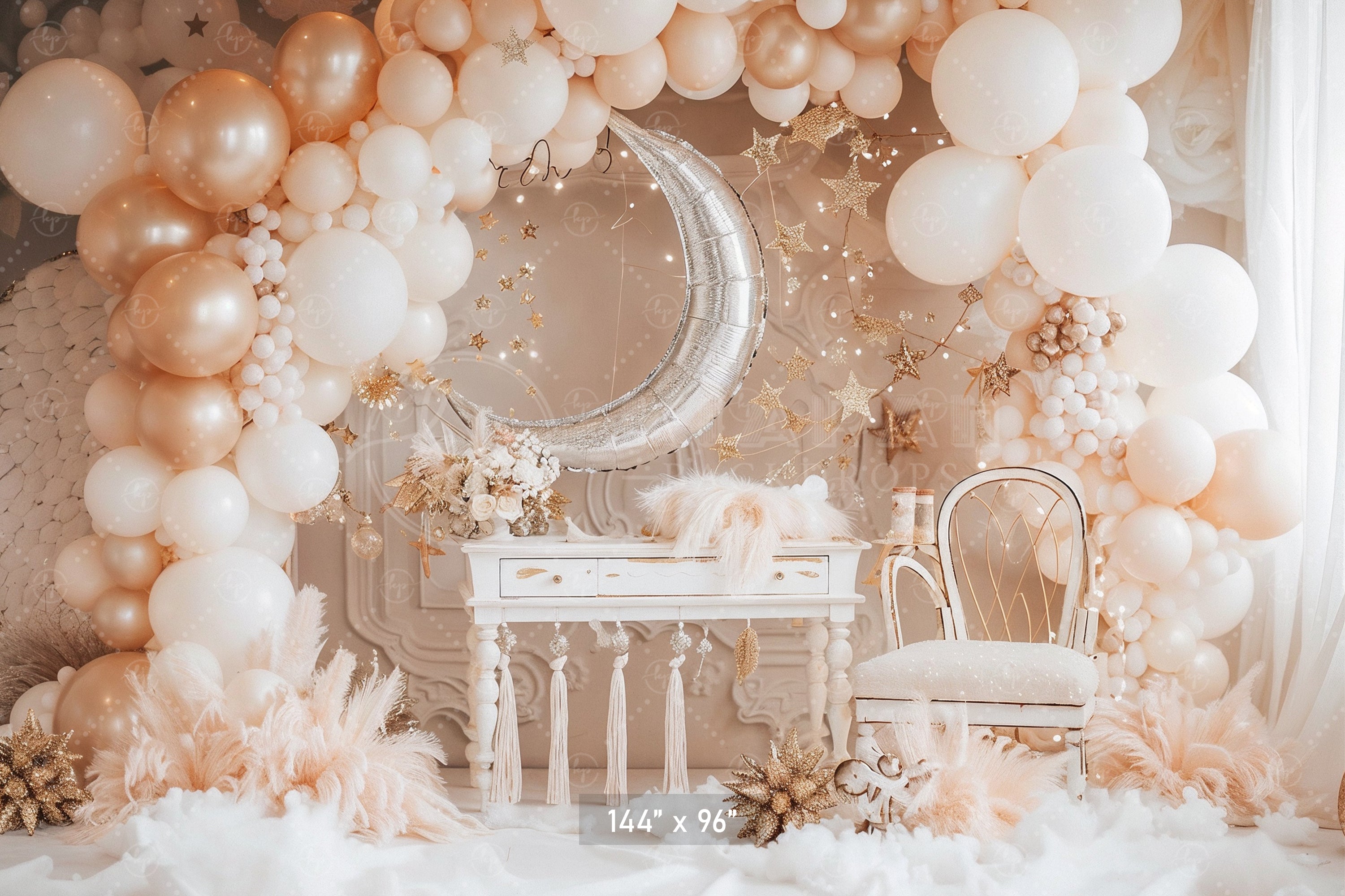 Luxe Moonlight Glam Backdrop