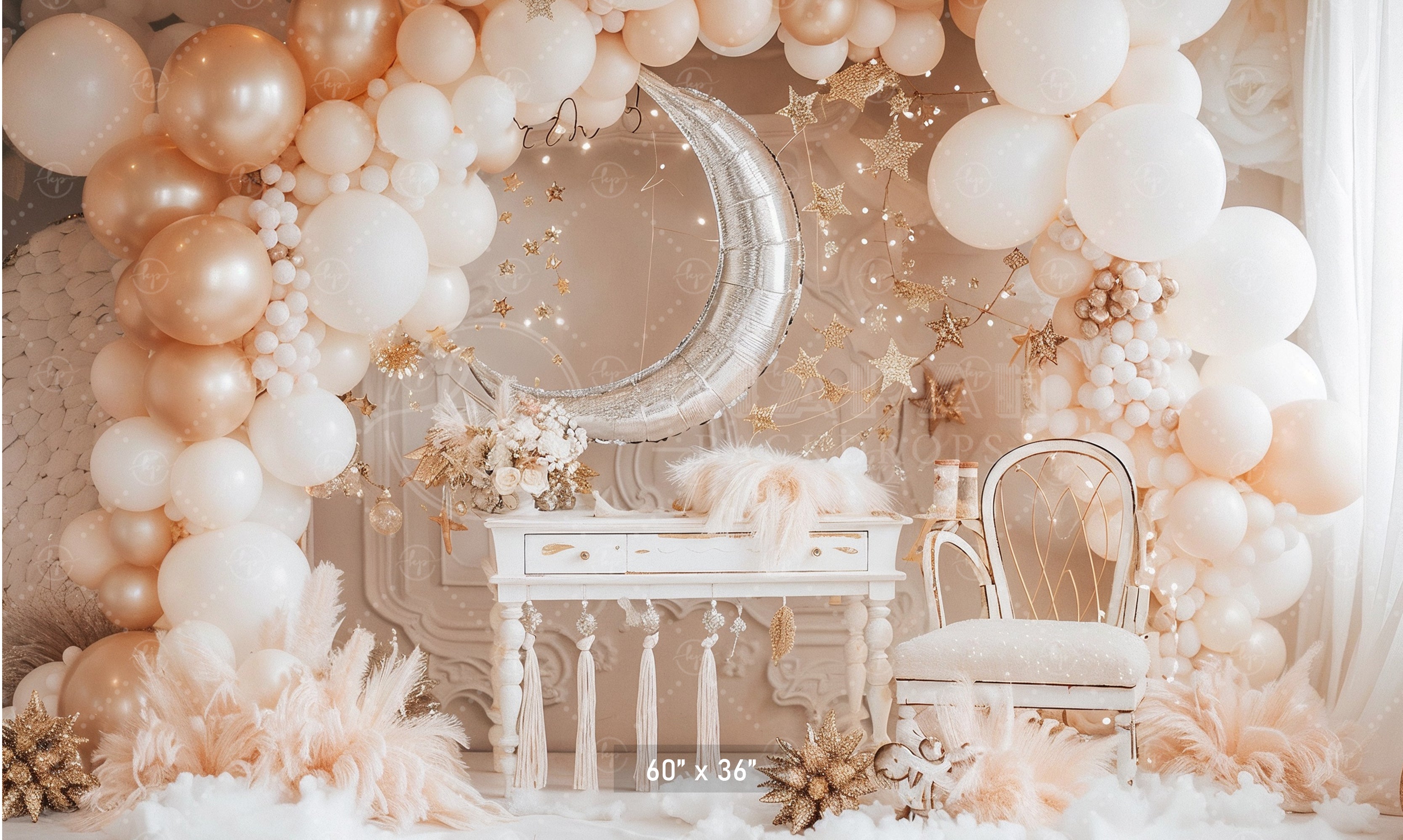 Luxe Moonlight Glam Backdrop