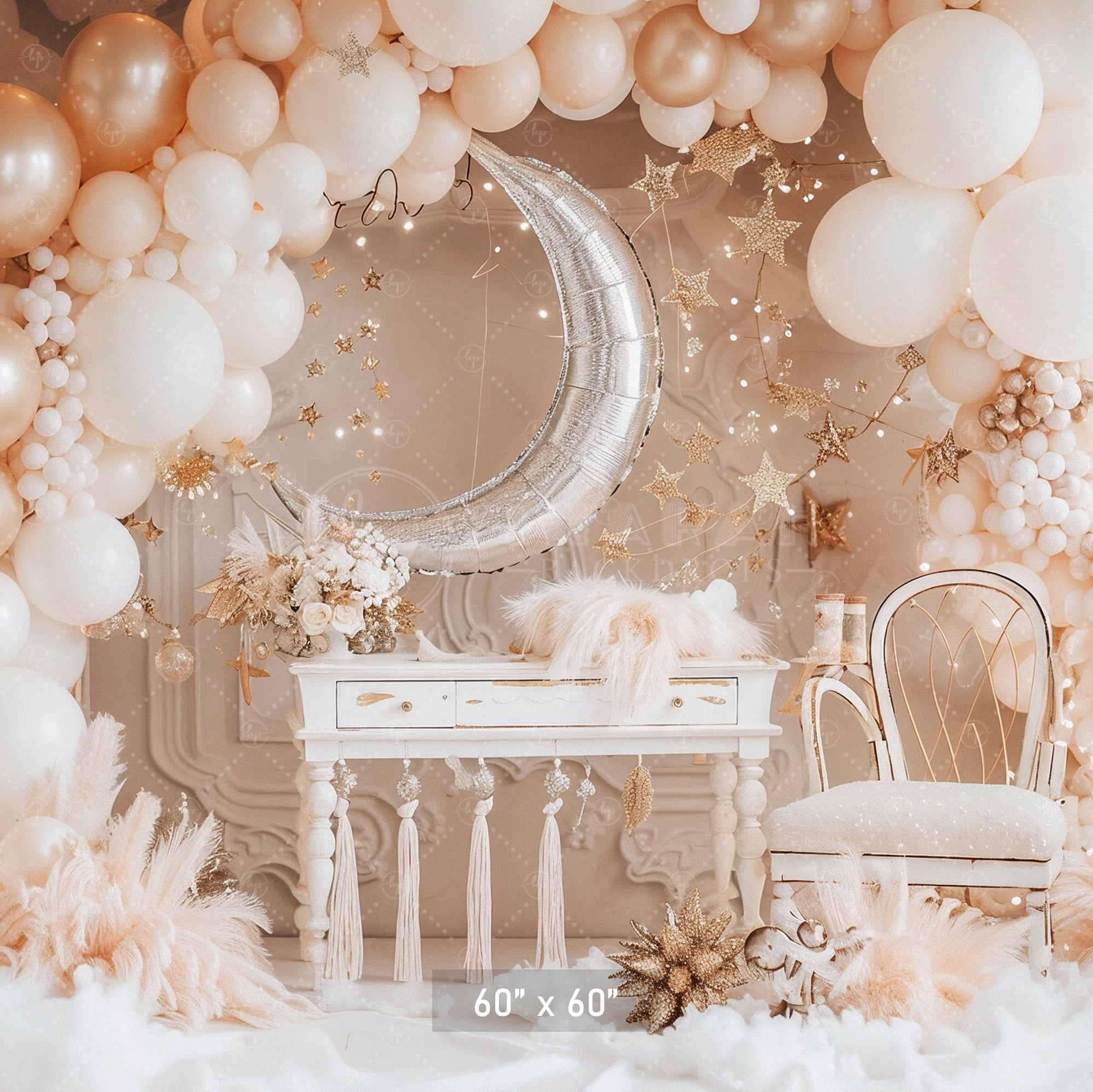 Luxe Moonlight Glam Backdrop