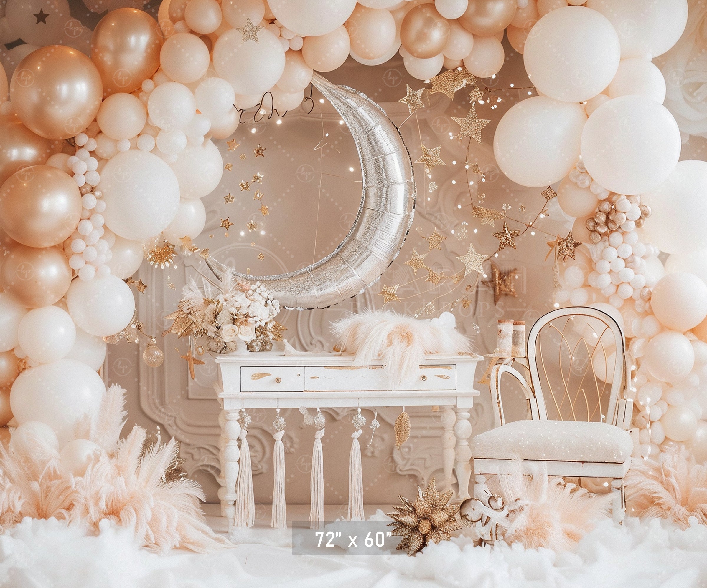 Luxe Moonlight Glam Backdrop