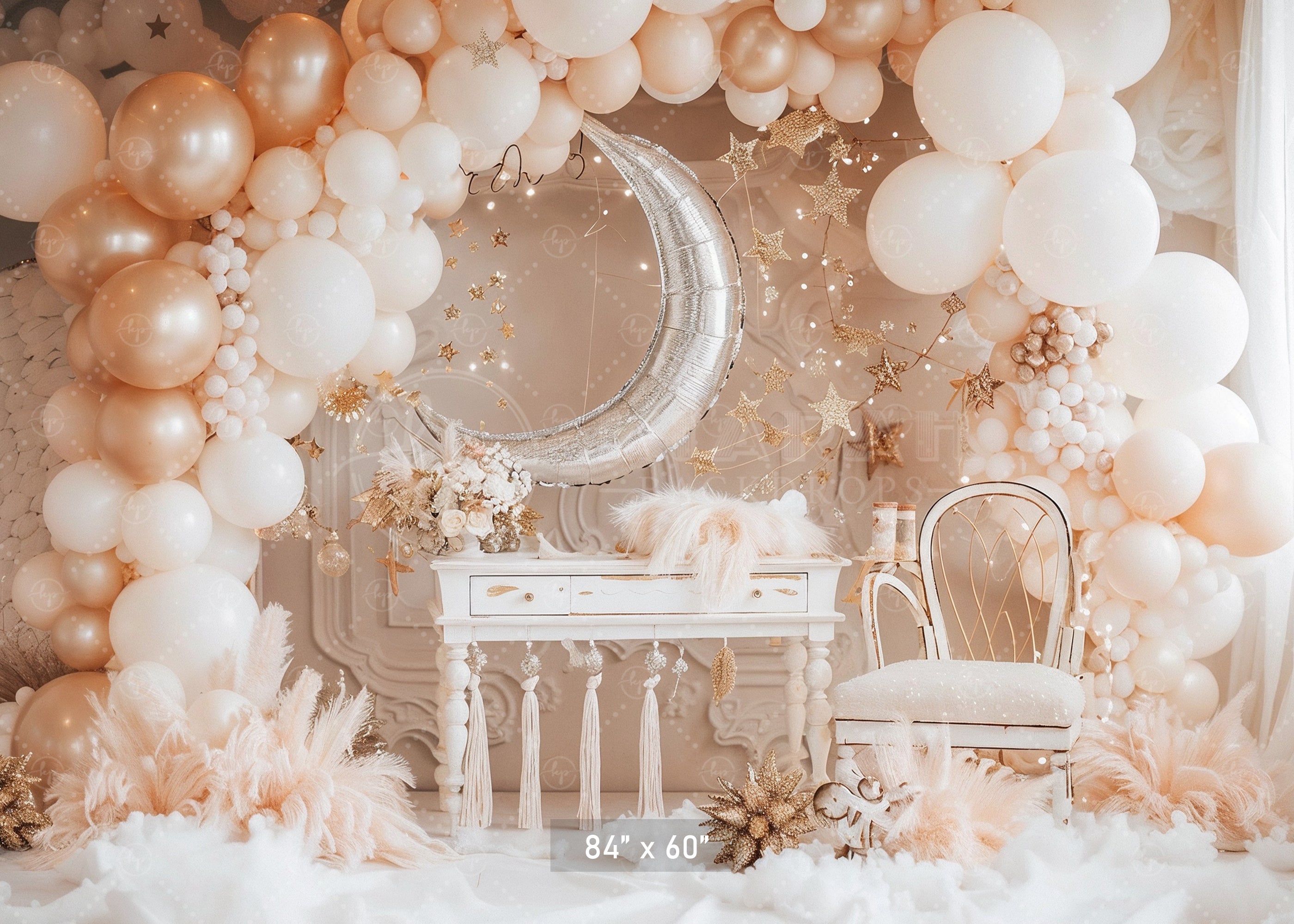 Luxe Moonlight Glam Backdrop