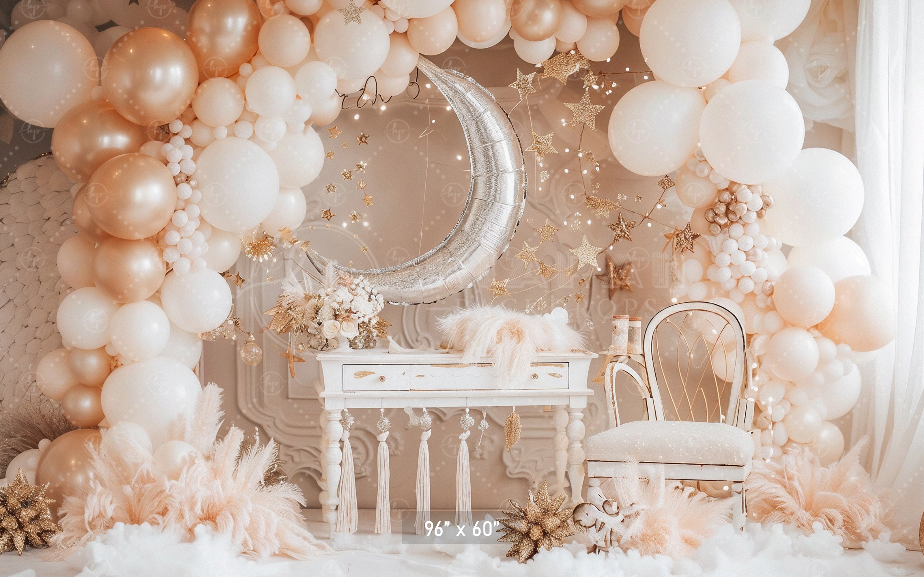 Luxe Moonlight Glam Backdrop