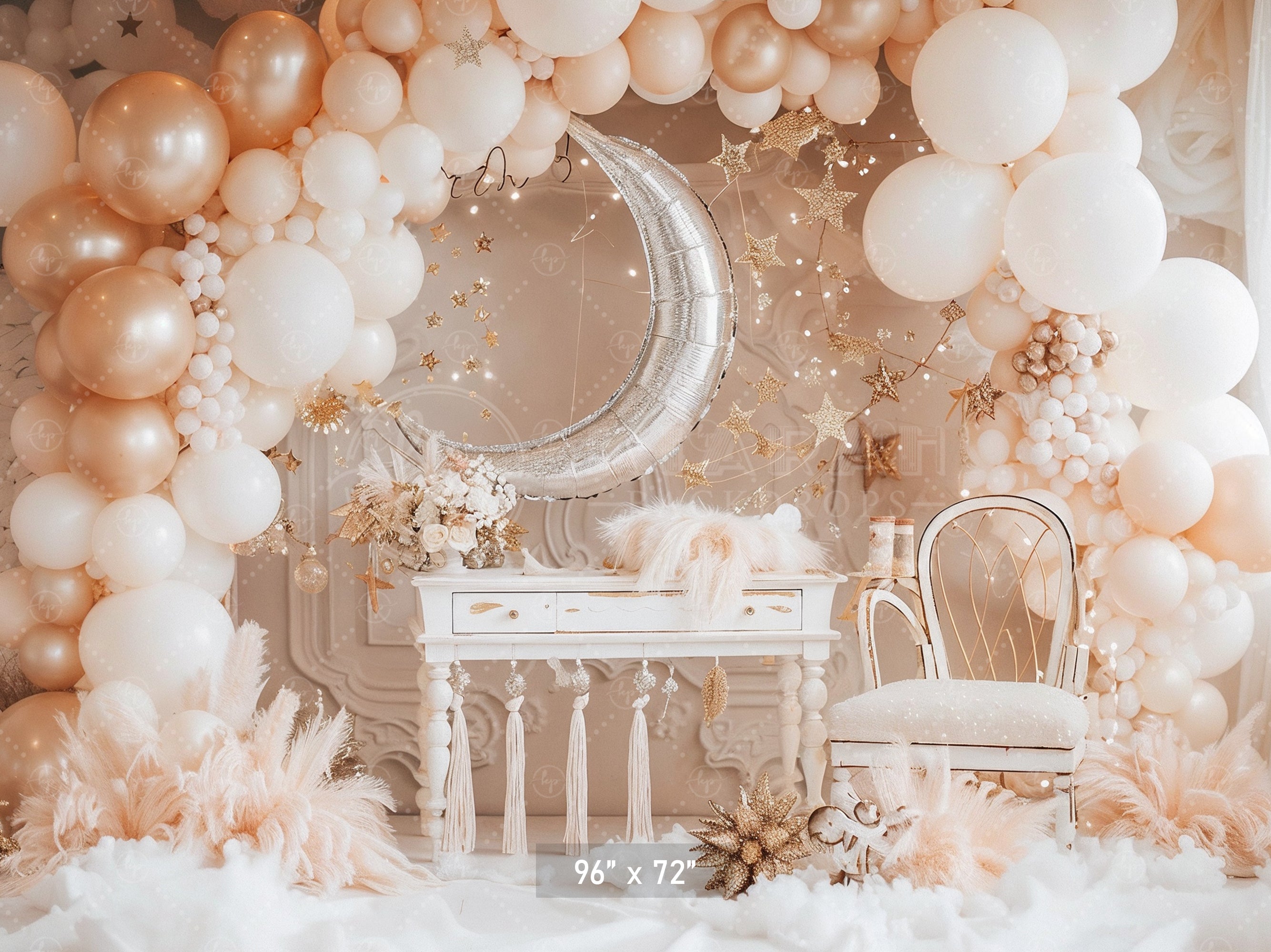 Luxe Moonlight Glam Backdrop