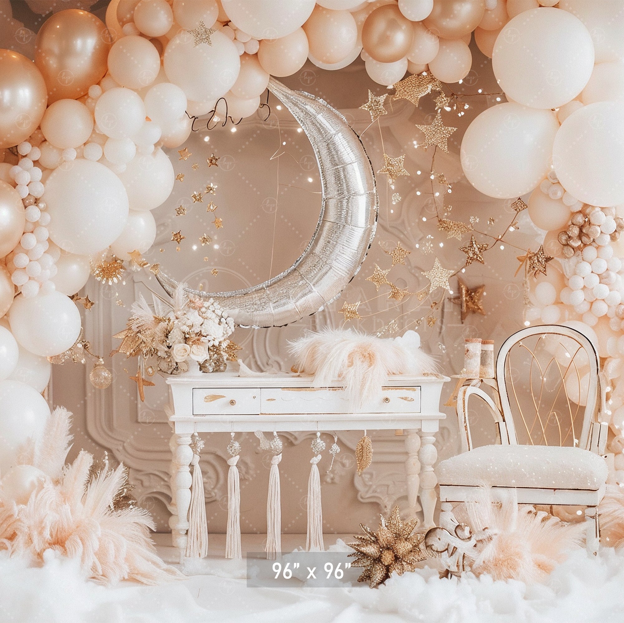 Luxe Moonlight Glam Backdrop