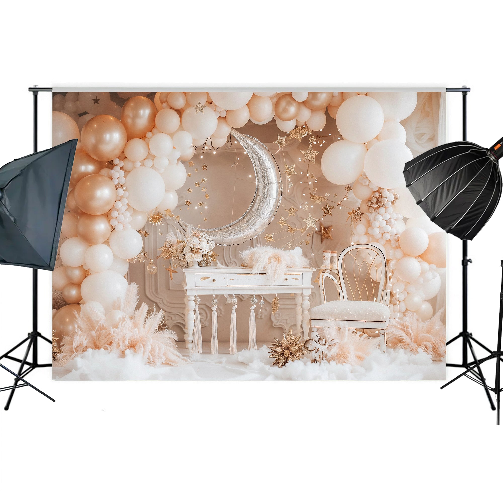 Luxe Moonlight Glam Backdrop