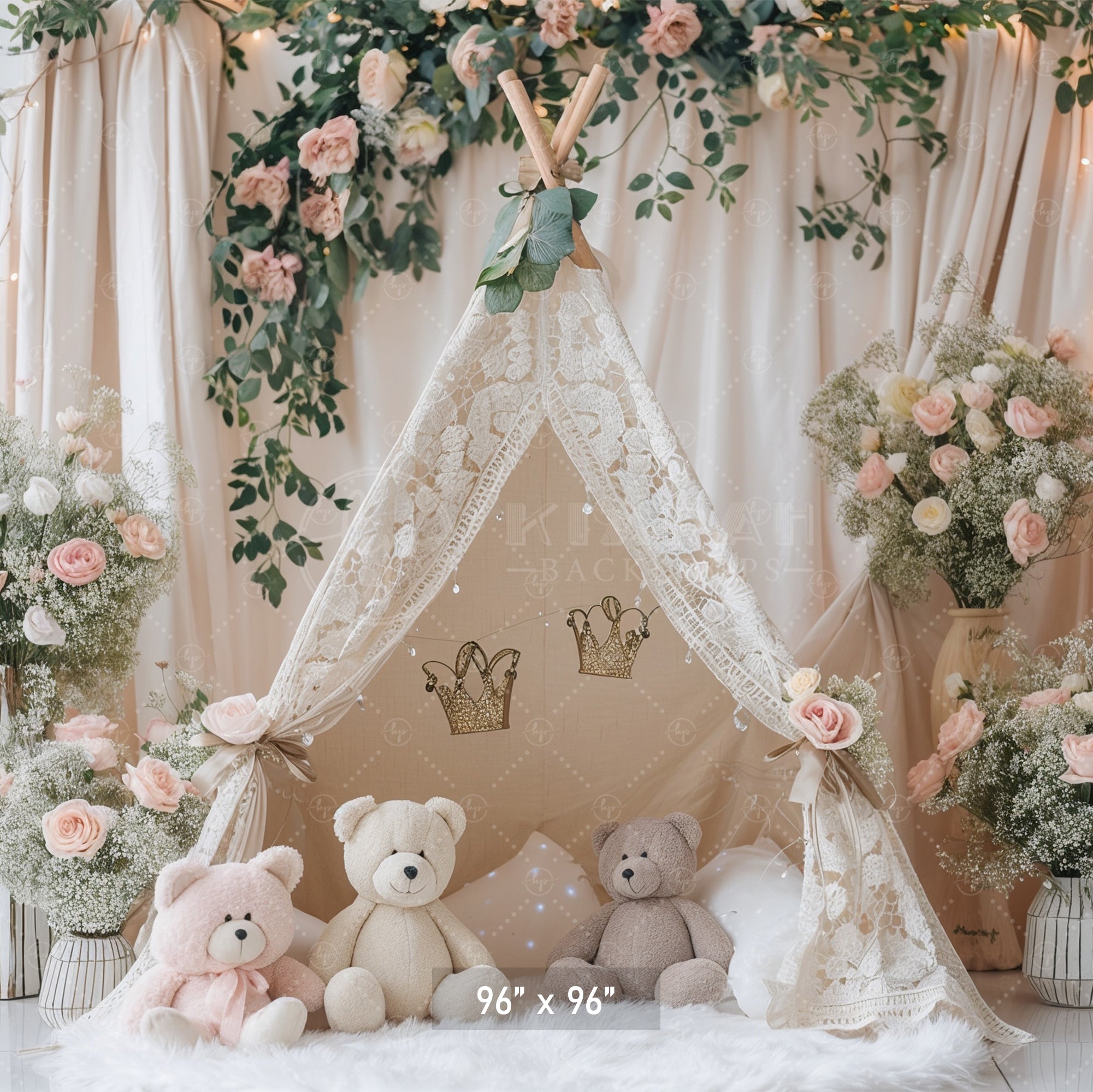Floral Boho Teepee Backdrop