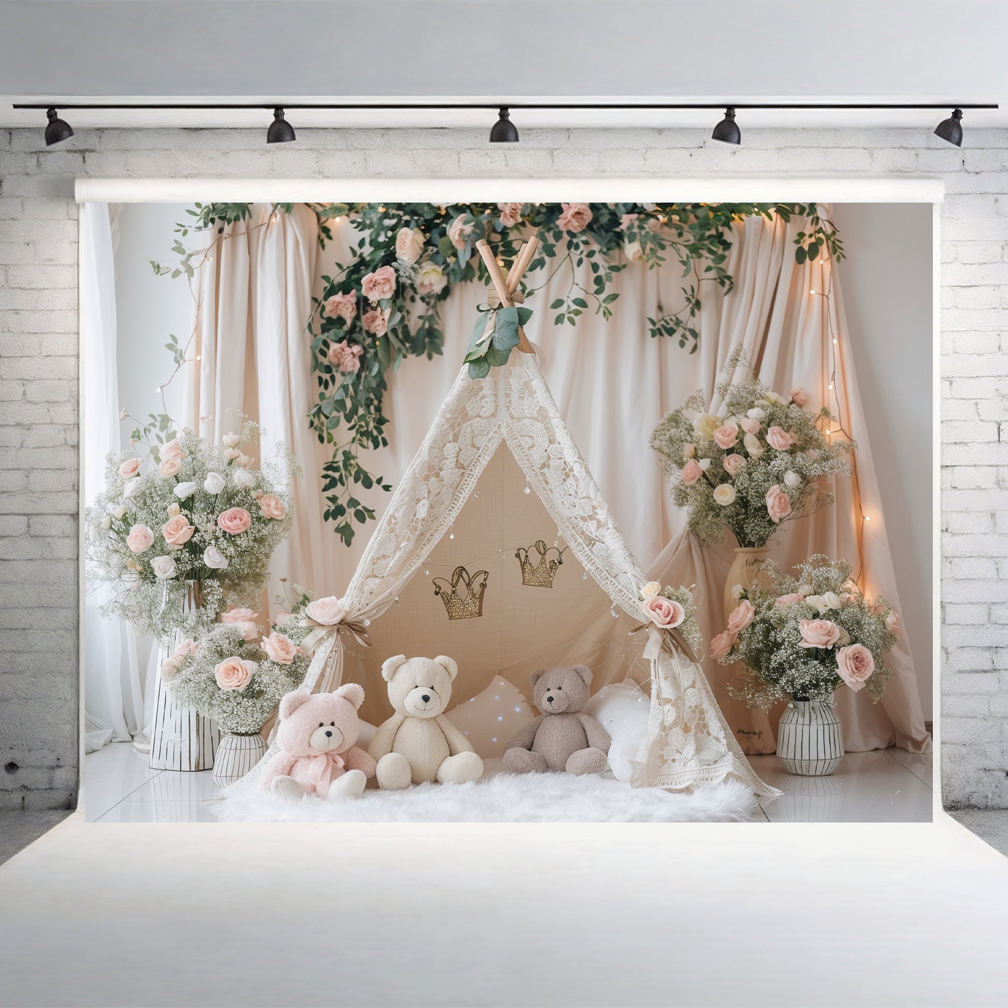 Floral Boho Teepee Backdrop