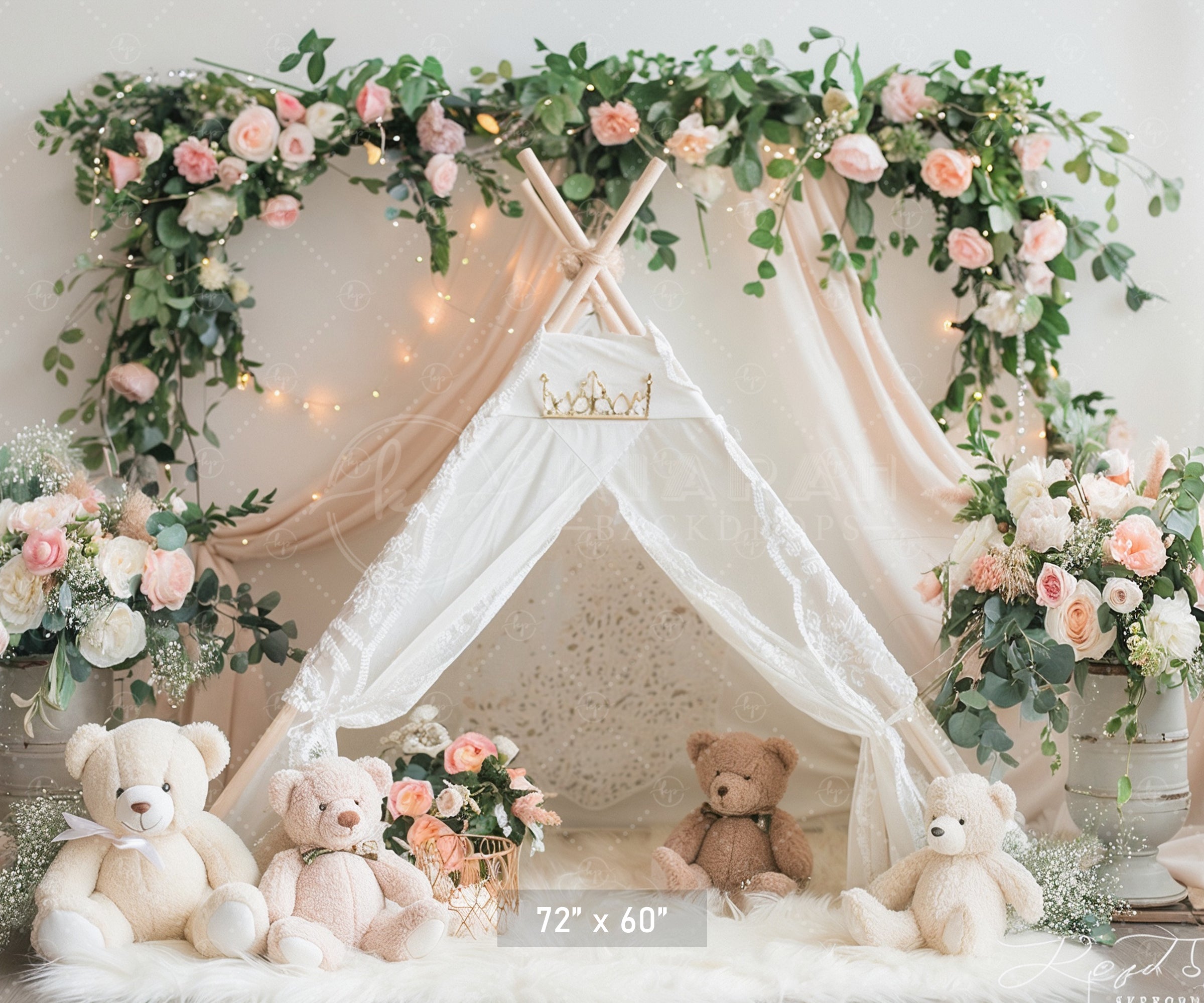 Enchanted Garden Teepee Backdrop