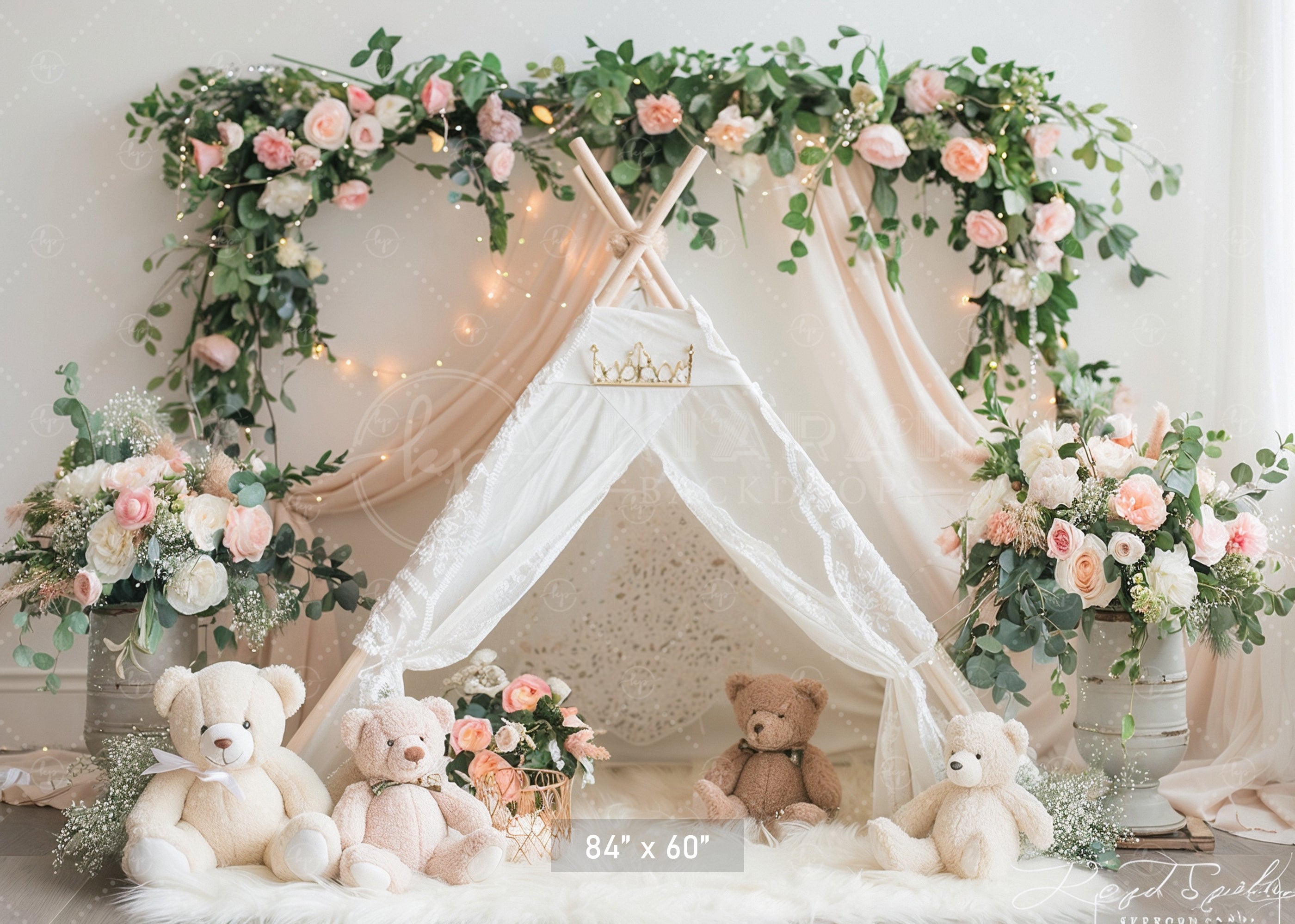 Enchanted Garden Teepee Backdrop