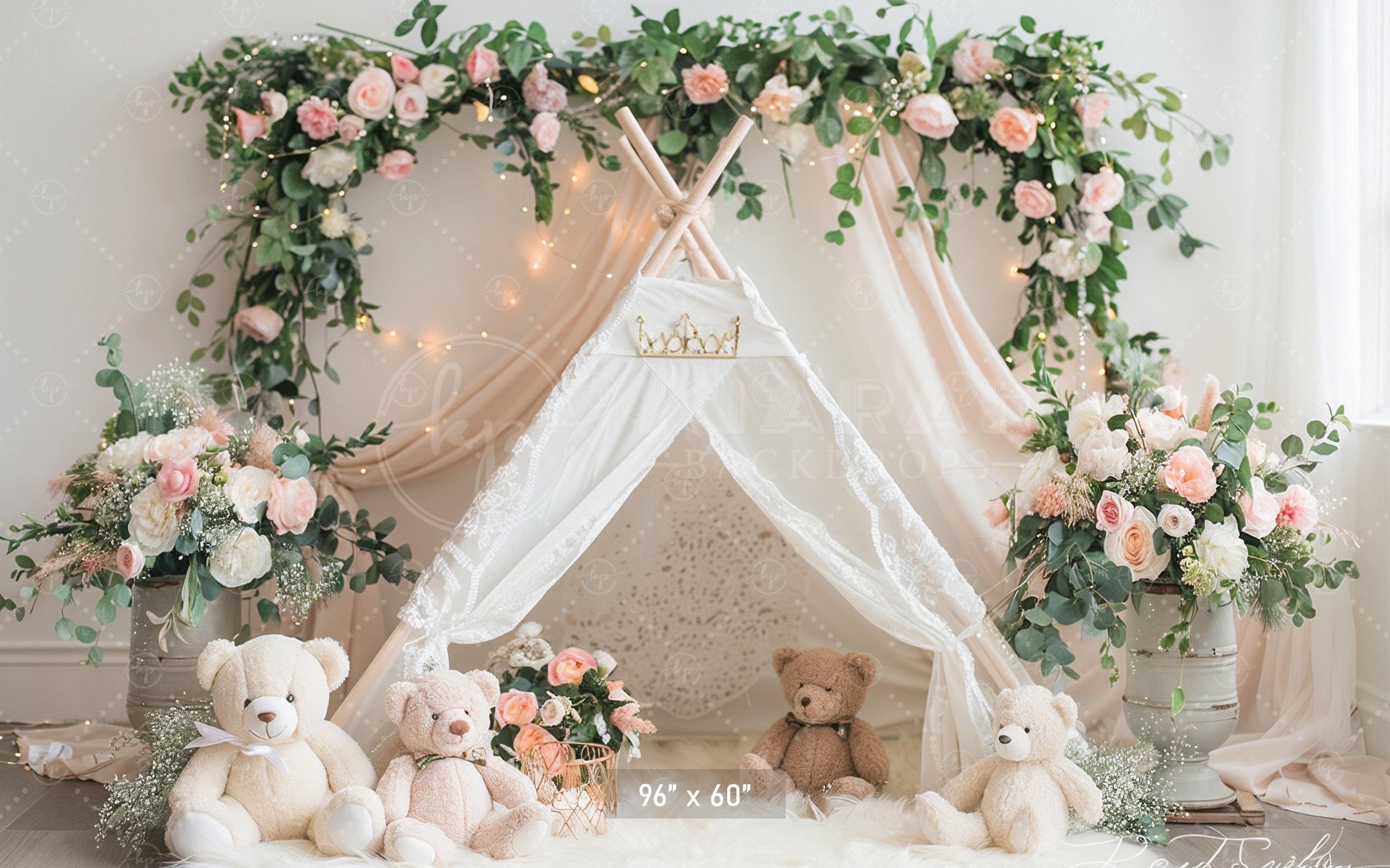 Enchanted Garden Teepee Backdrop