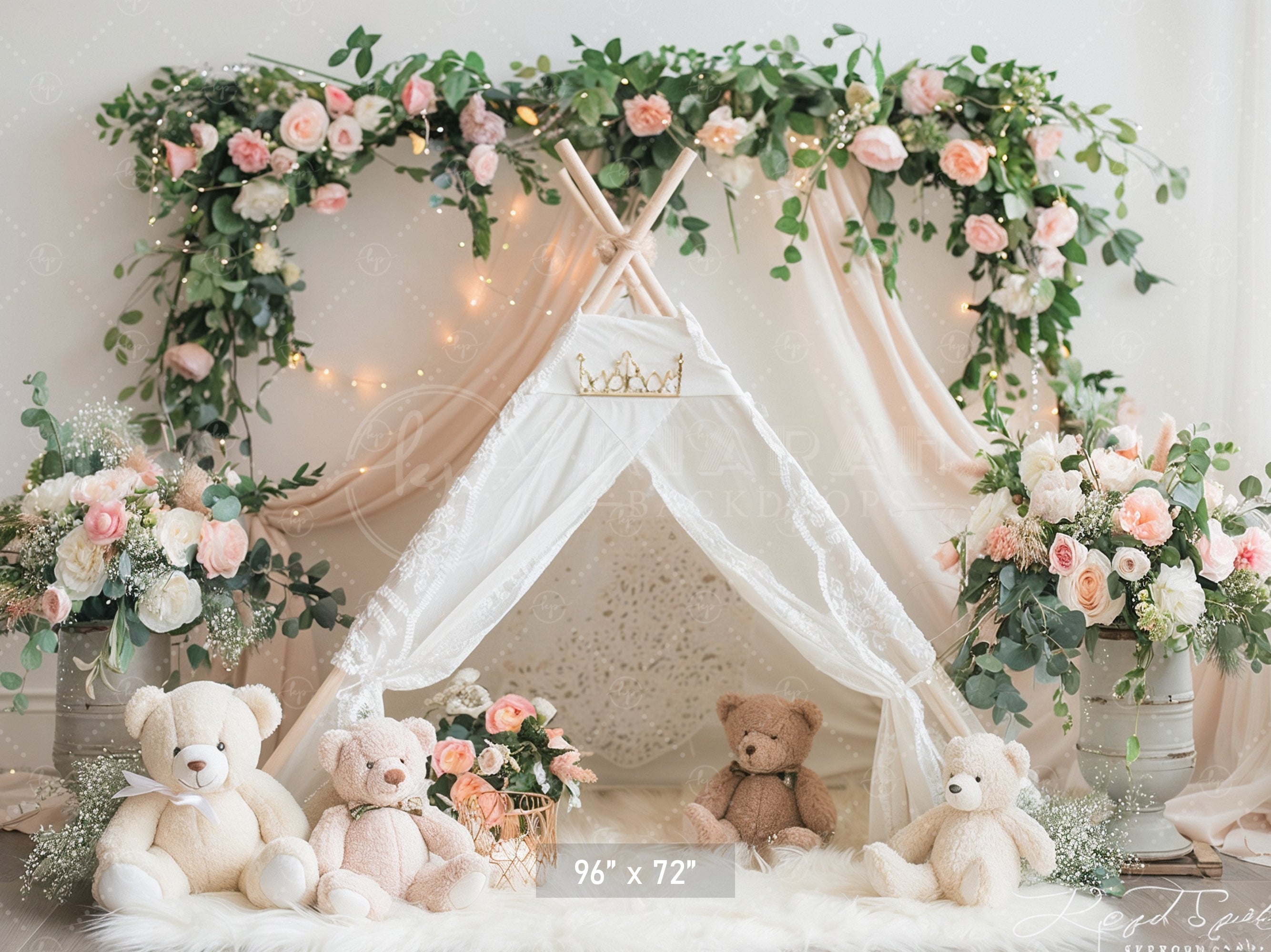 Enchanted Garden Teepee Backdrop