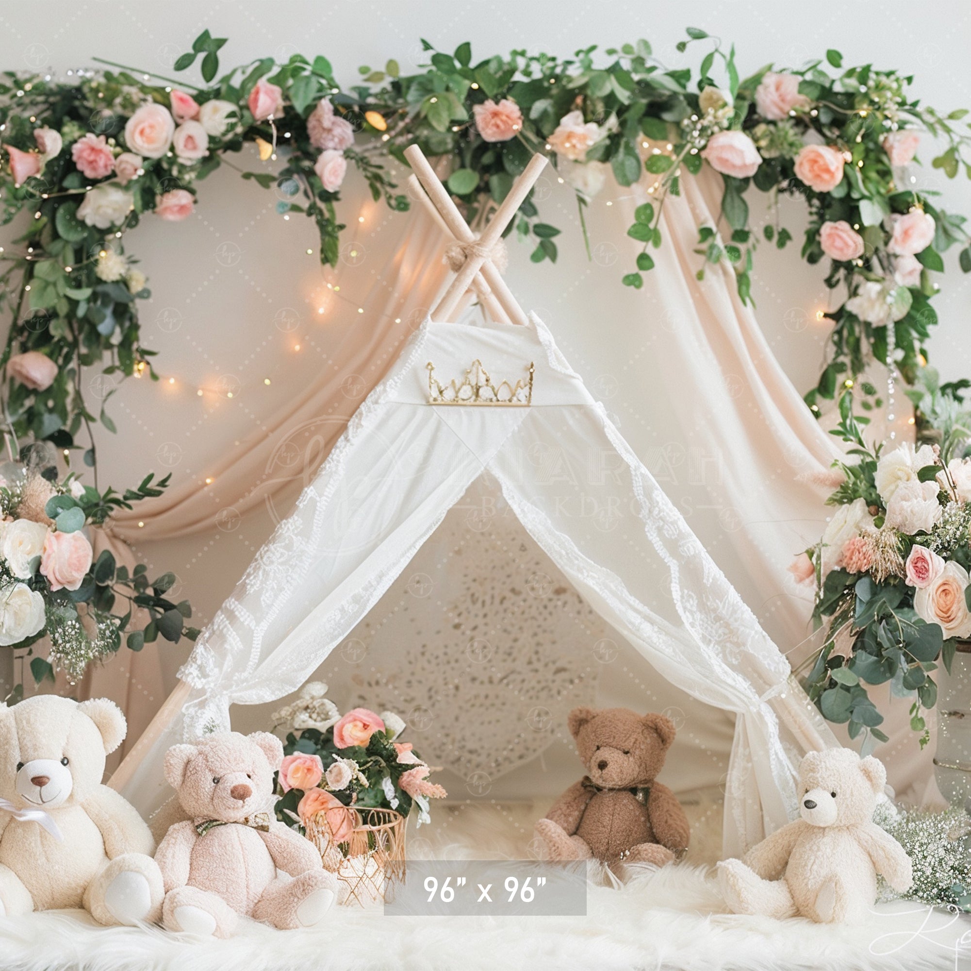 Enchanted Garden Teepee Backdrop