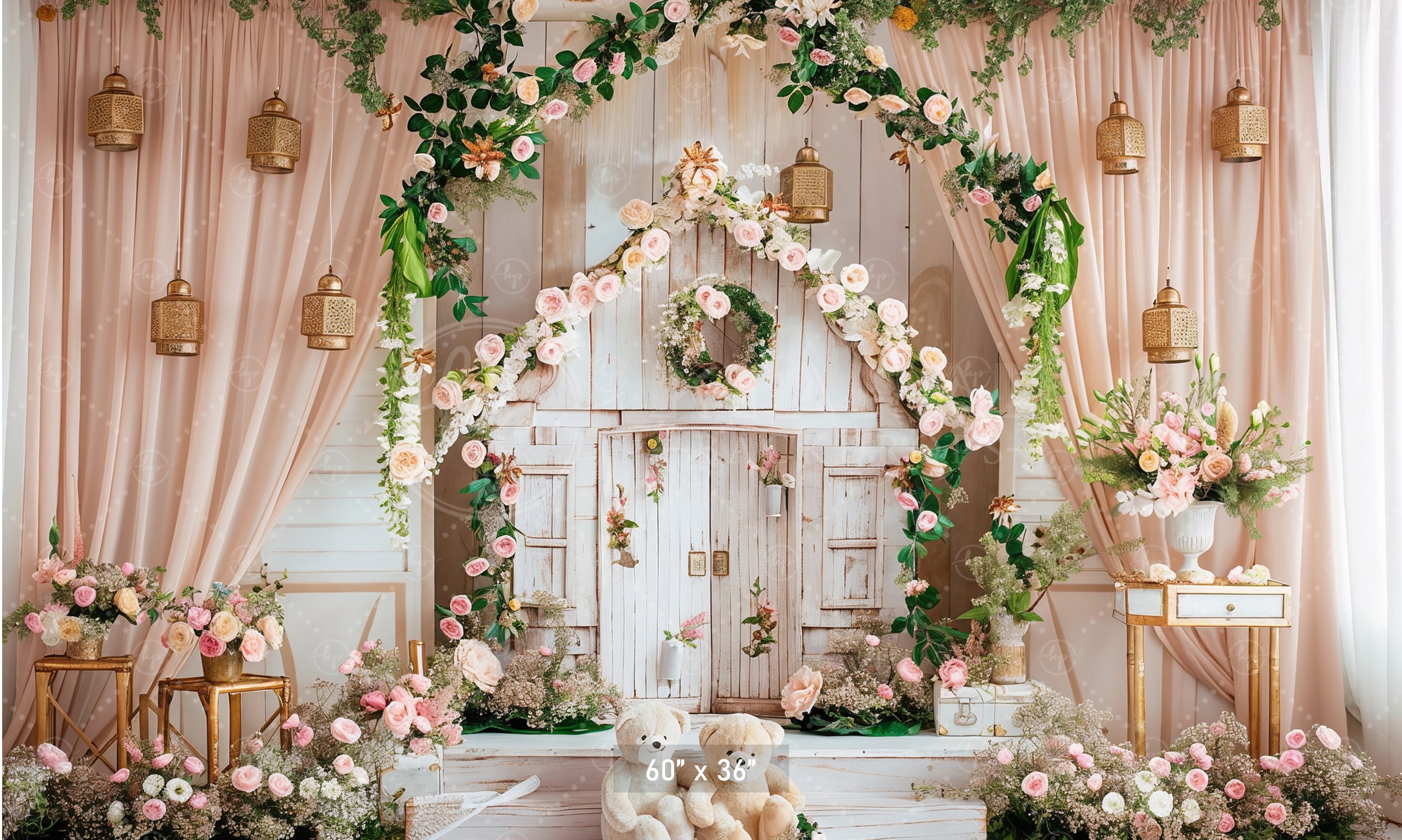 Cottage Garden Floral Backdrop