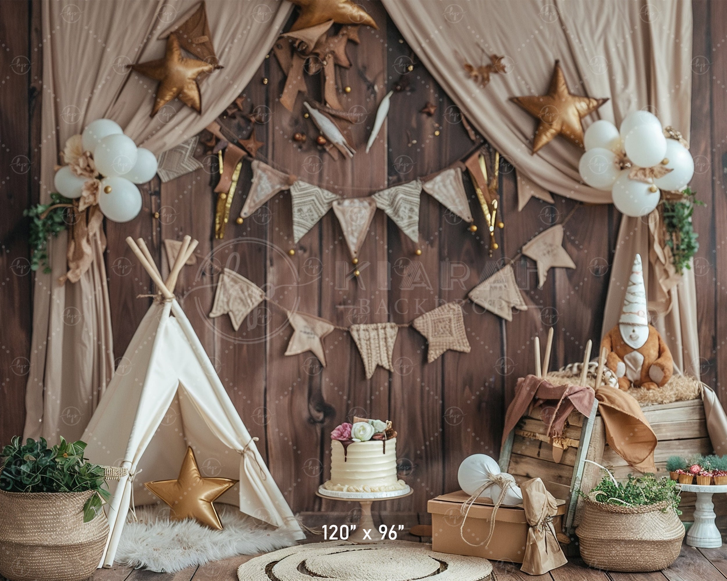 Rustic Woodland Adventure Backdrop