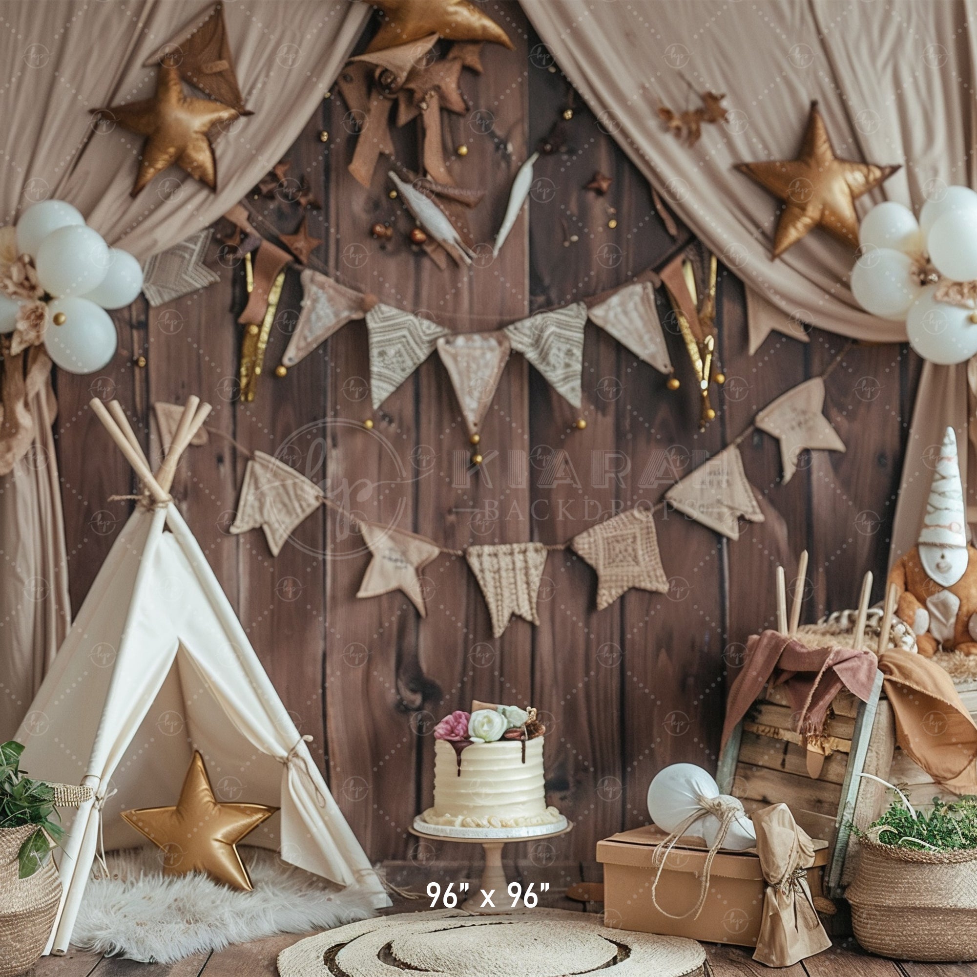 Rustic Woodland Adventure Backdrop