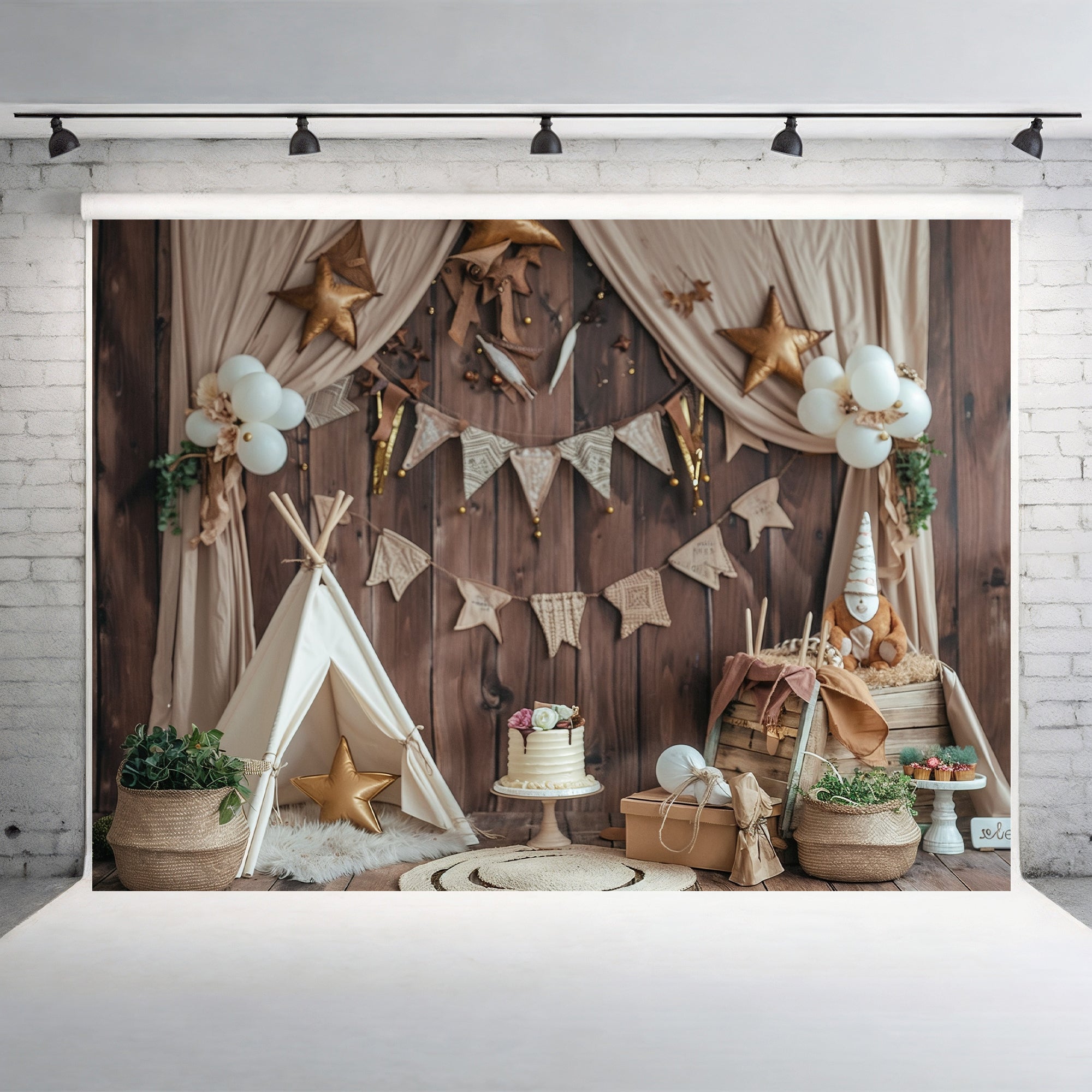 Rustic Woodland Adventure Backdrop