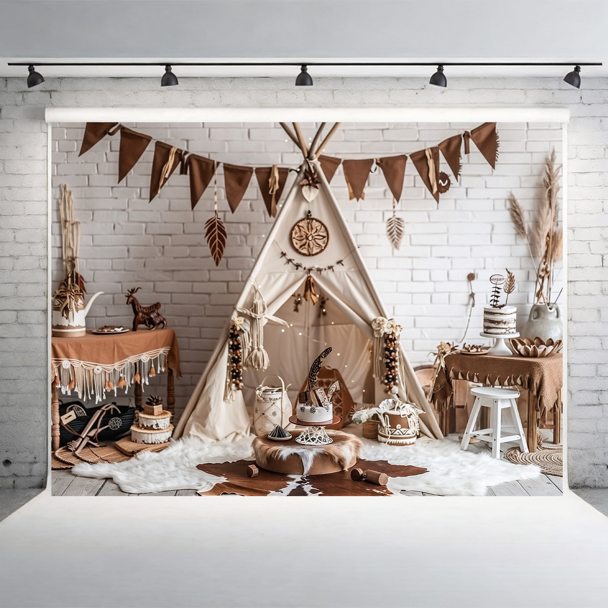 Boho Tribal Teepee Backdrop