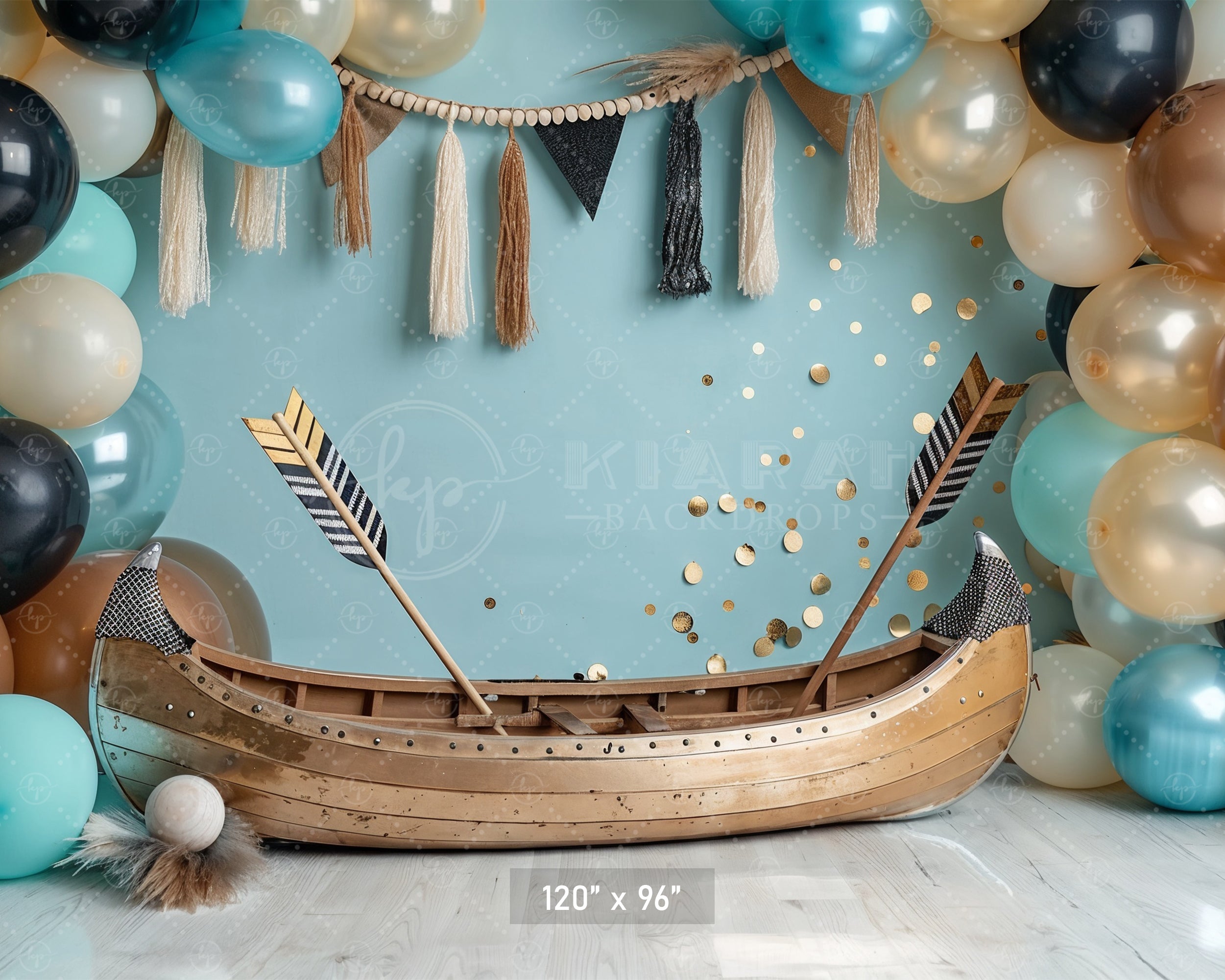 Nautical Adventure Canoe Backdrop