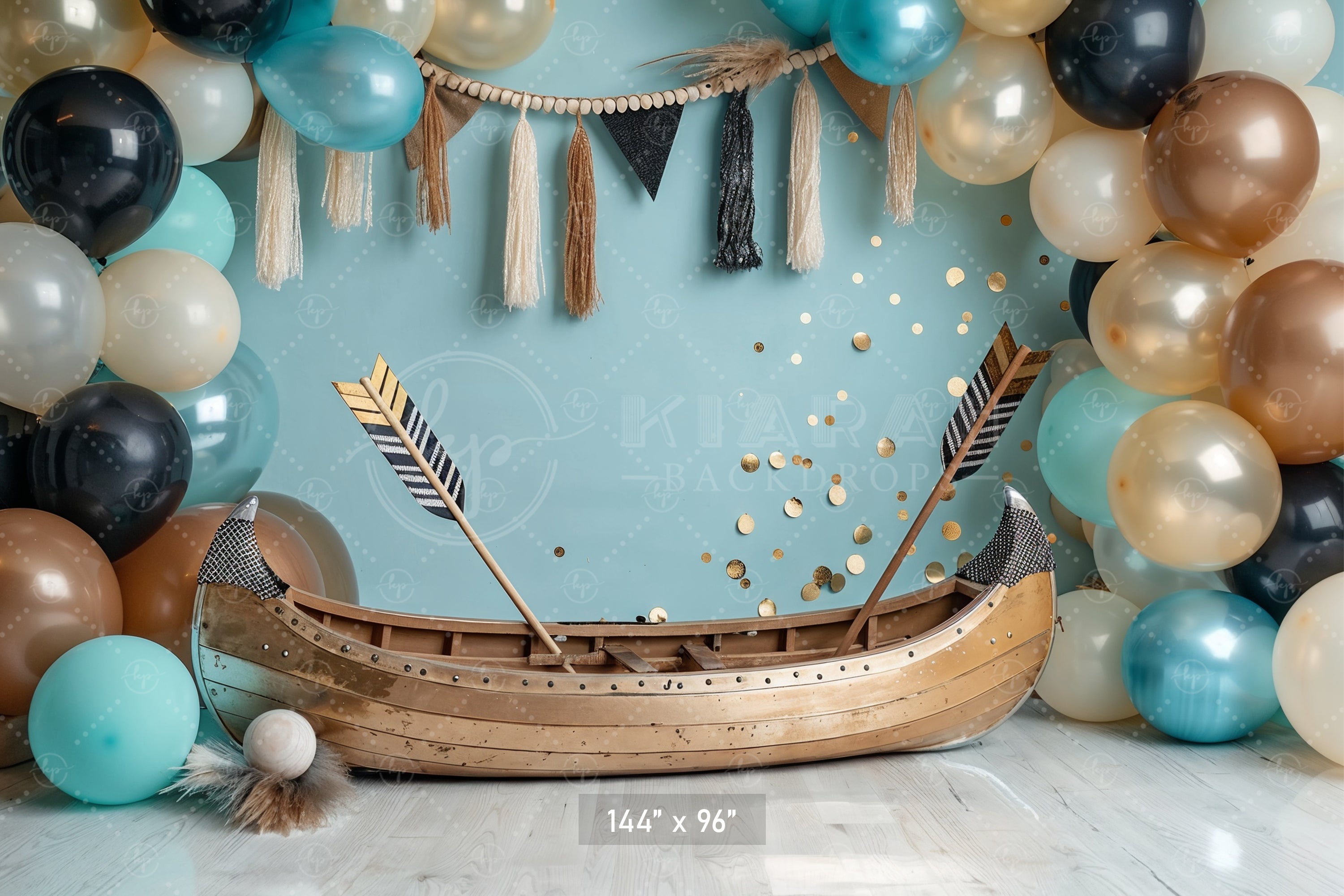 Nautical Adventure Canoe Backdrop