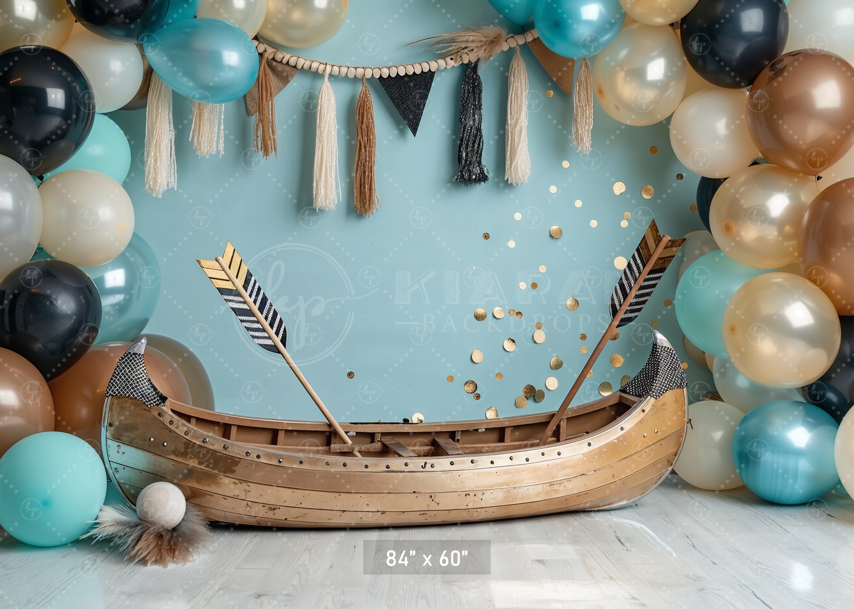 Nautical Adventure Canoe Backdrop