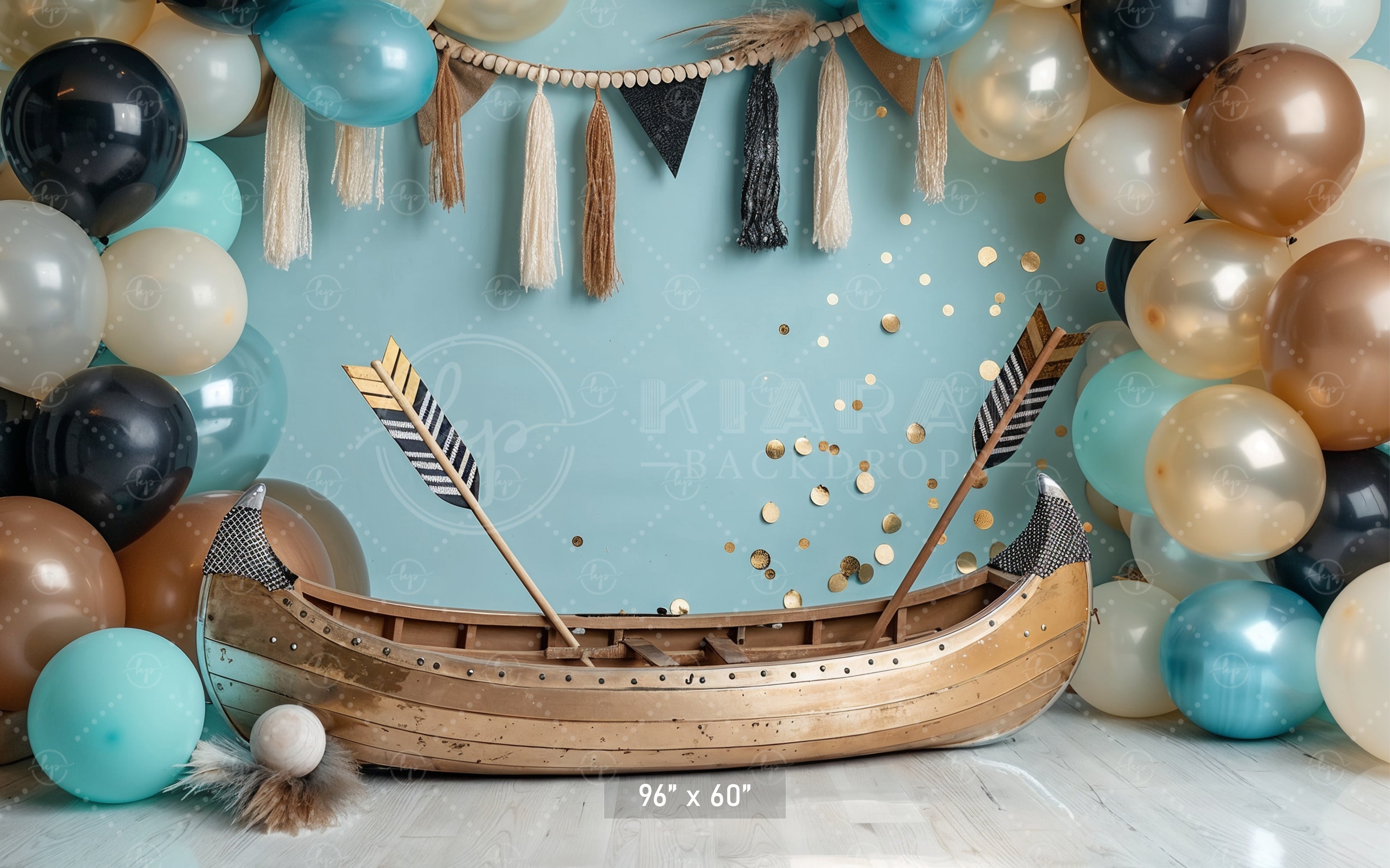 Nautical Adventure Canoe Backdrop