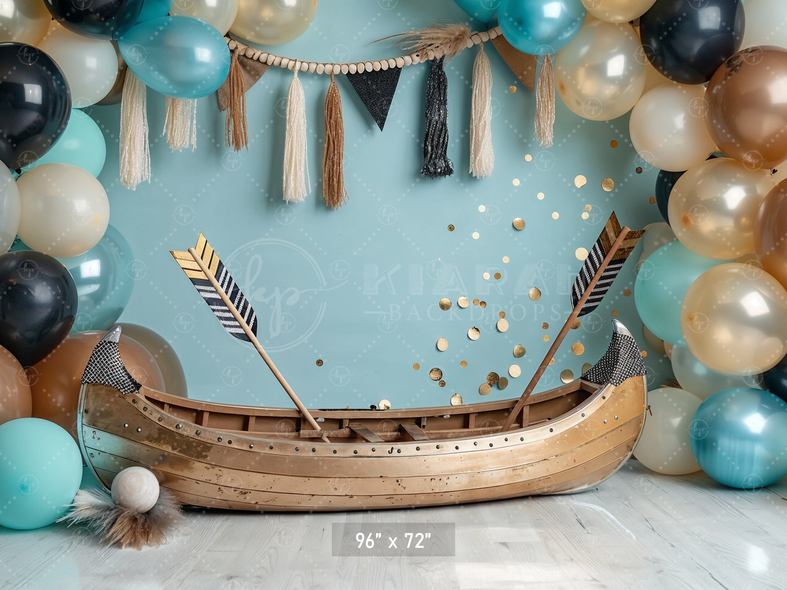 Nautical Adventure Canoe Backdrop