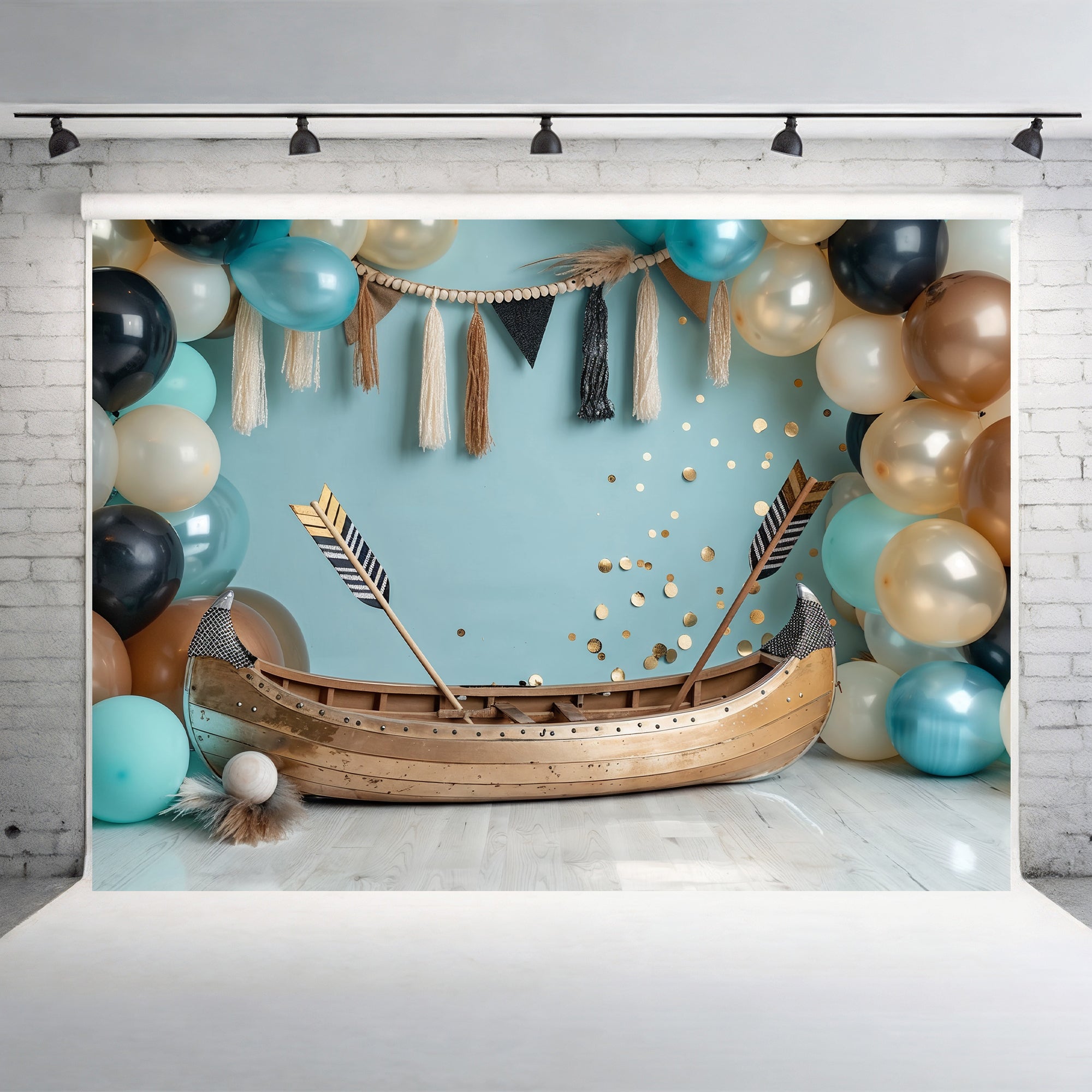Nautical Adventure Canoe Backdrop