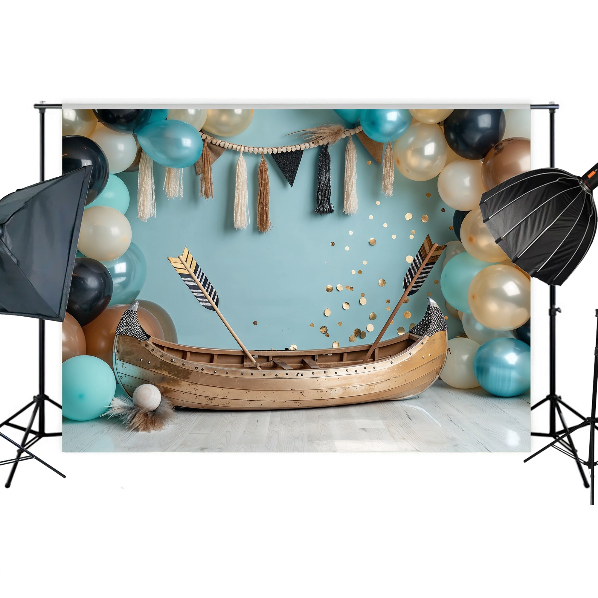 Nautical Adventure Canoe Backdrop