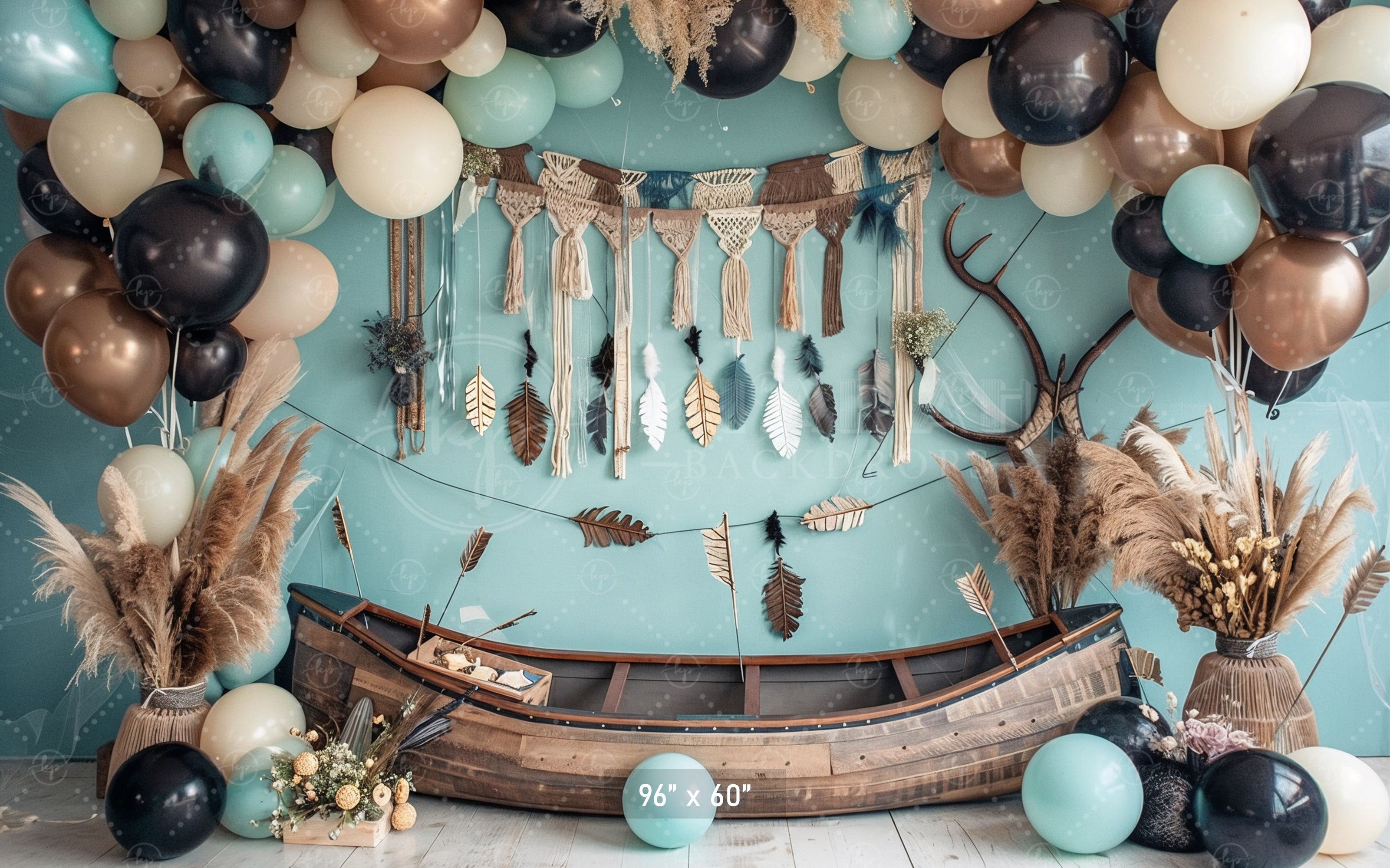 Rustic Boho Canoe Backdrop