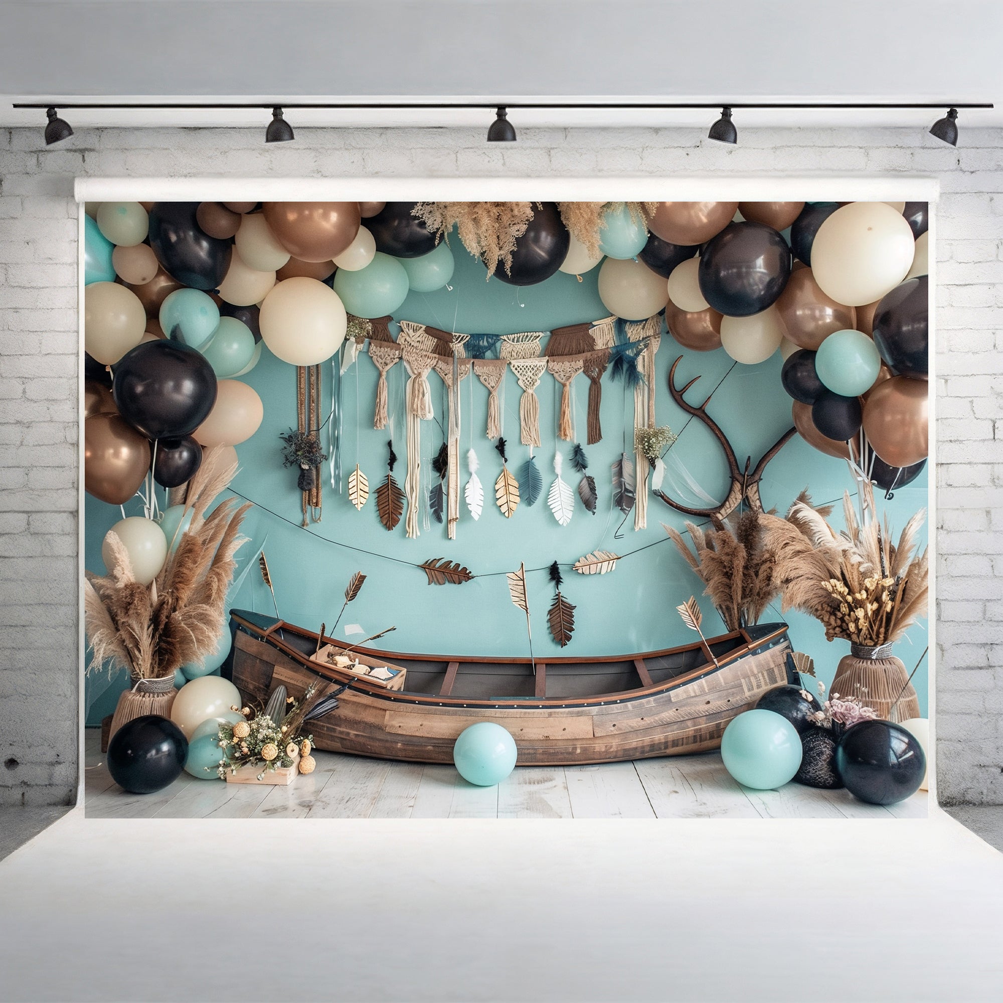 Rustic Boho Canoe Backdrop