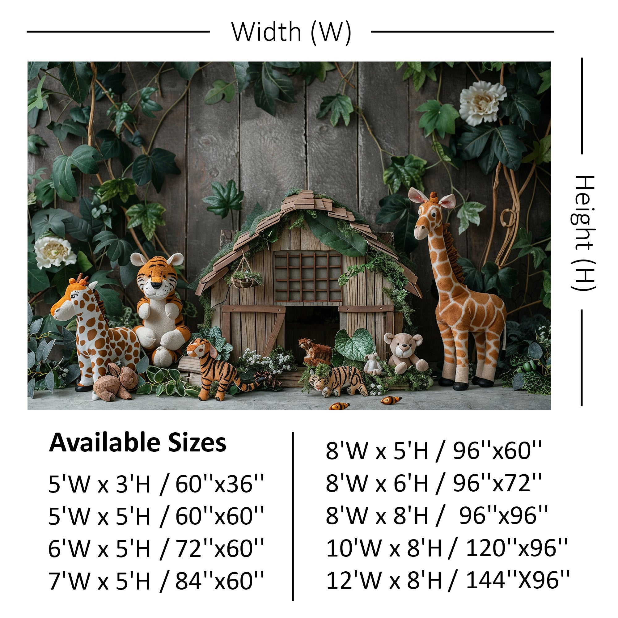 Jungle Safari Animal Backdrop