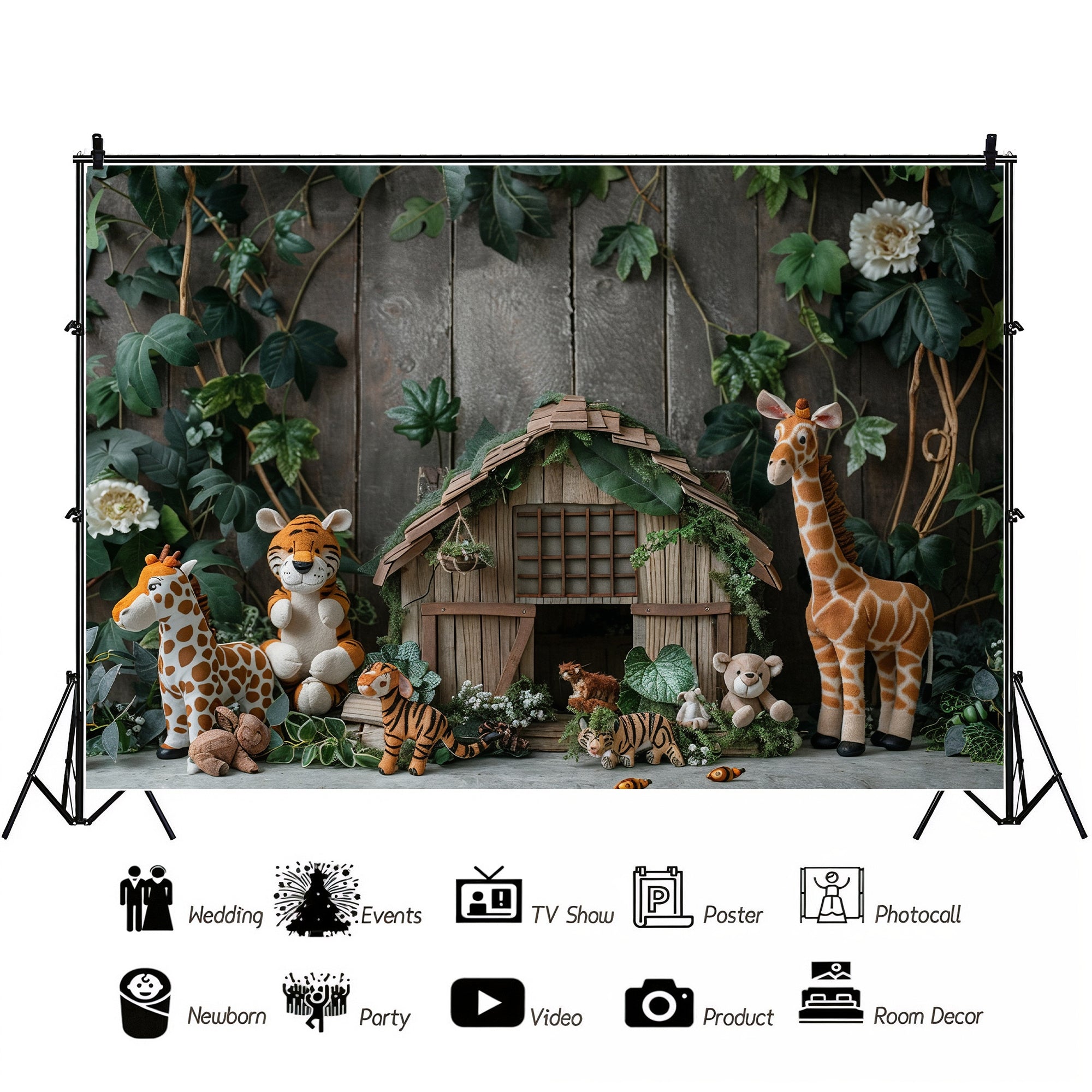 Jungle Safari Animal Backdrop