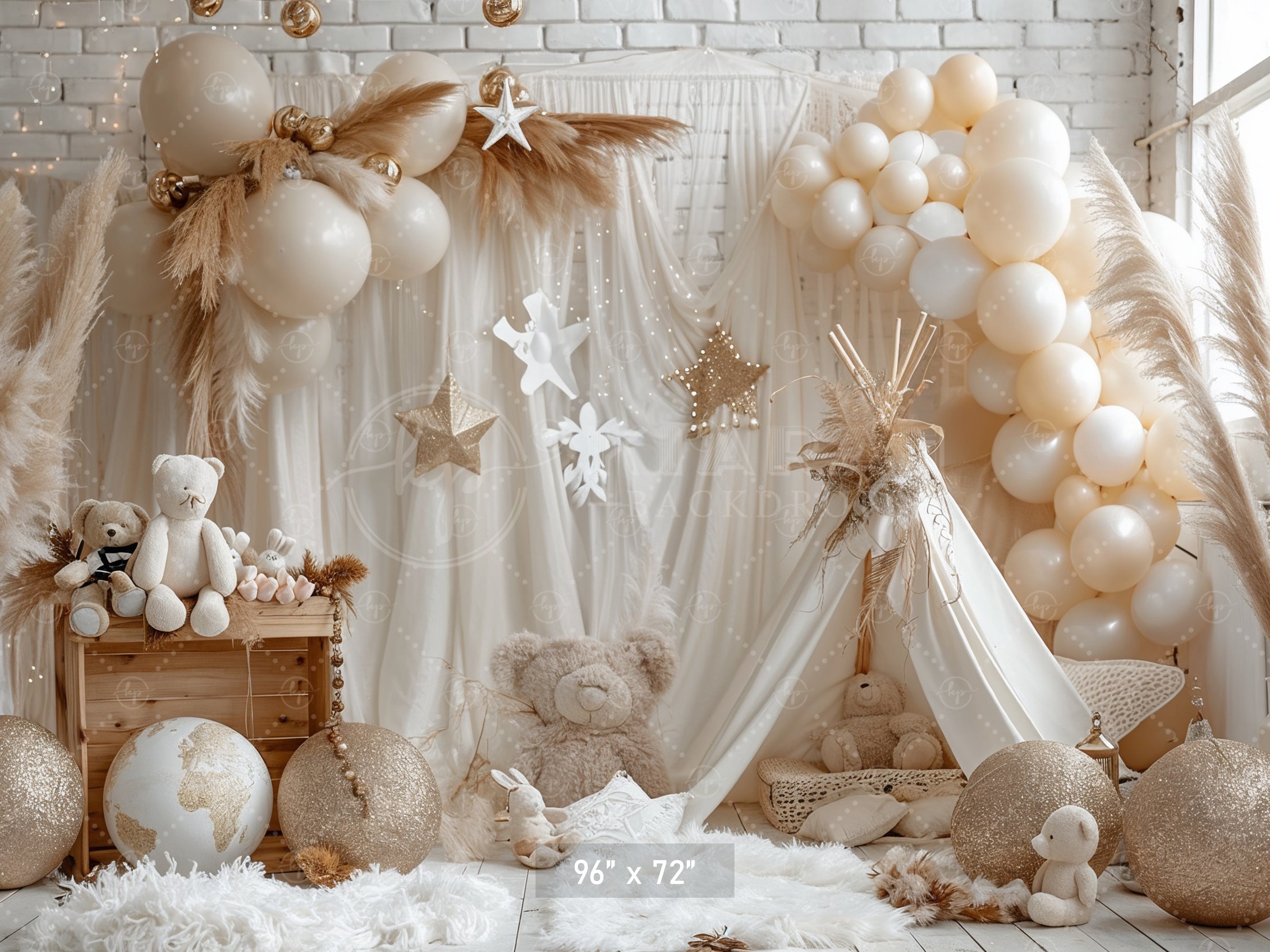 Elegant Neutral Boho Backdrop
