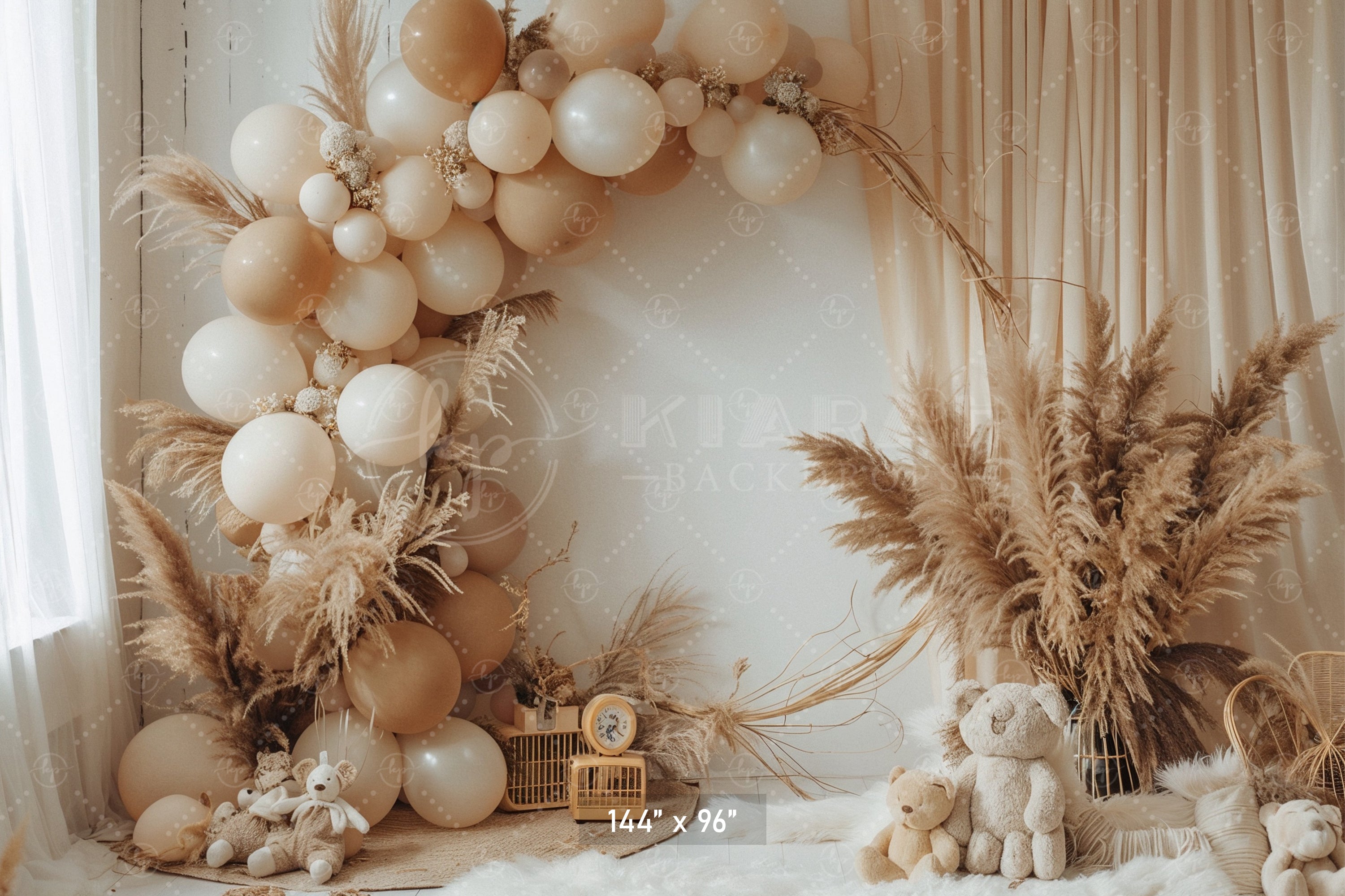 Minimalist Boho Balloon Arch Backdrop