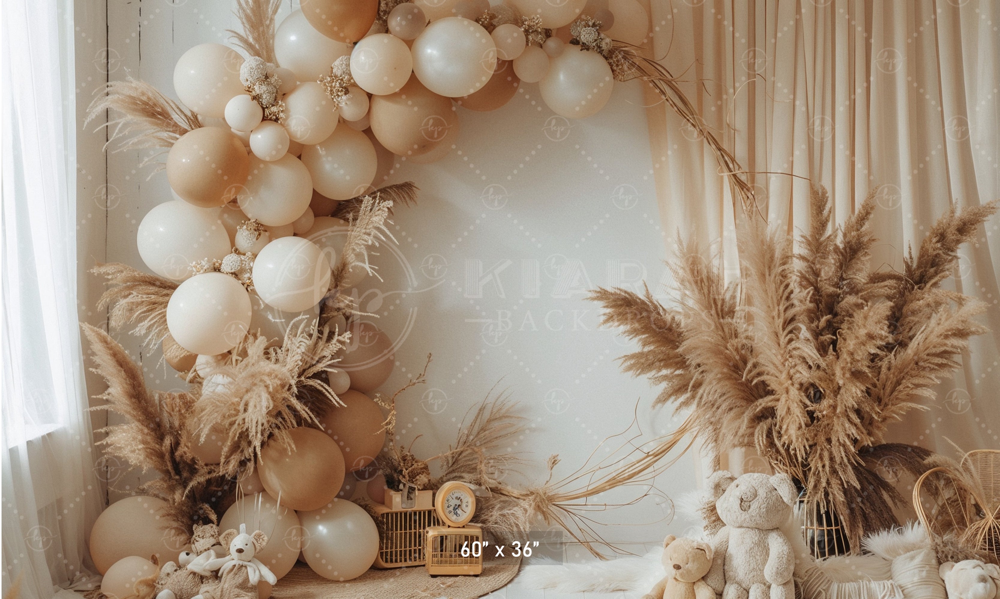 Minimalist Boho Balloon Arch Backdrop