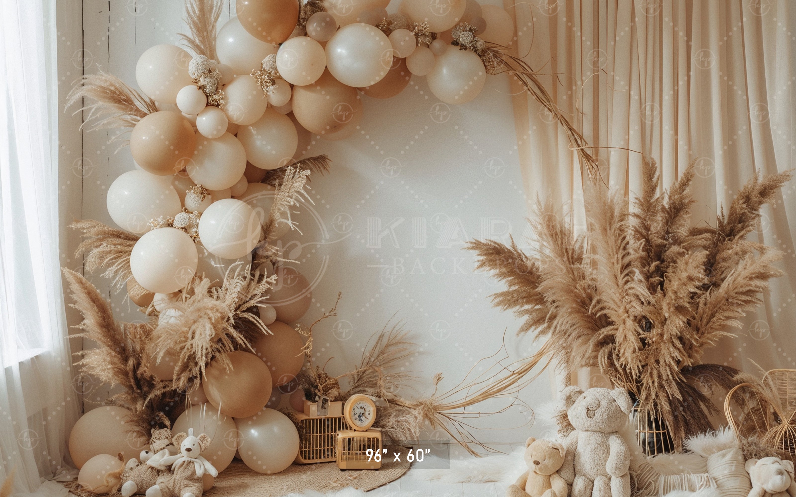 Minimalist Boho Balloon Arch Backdrop