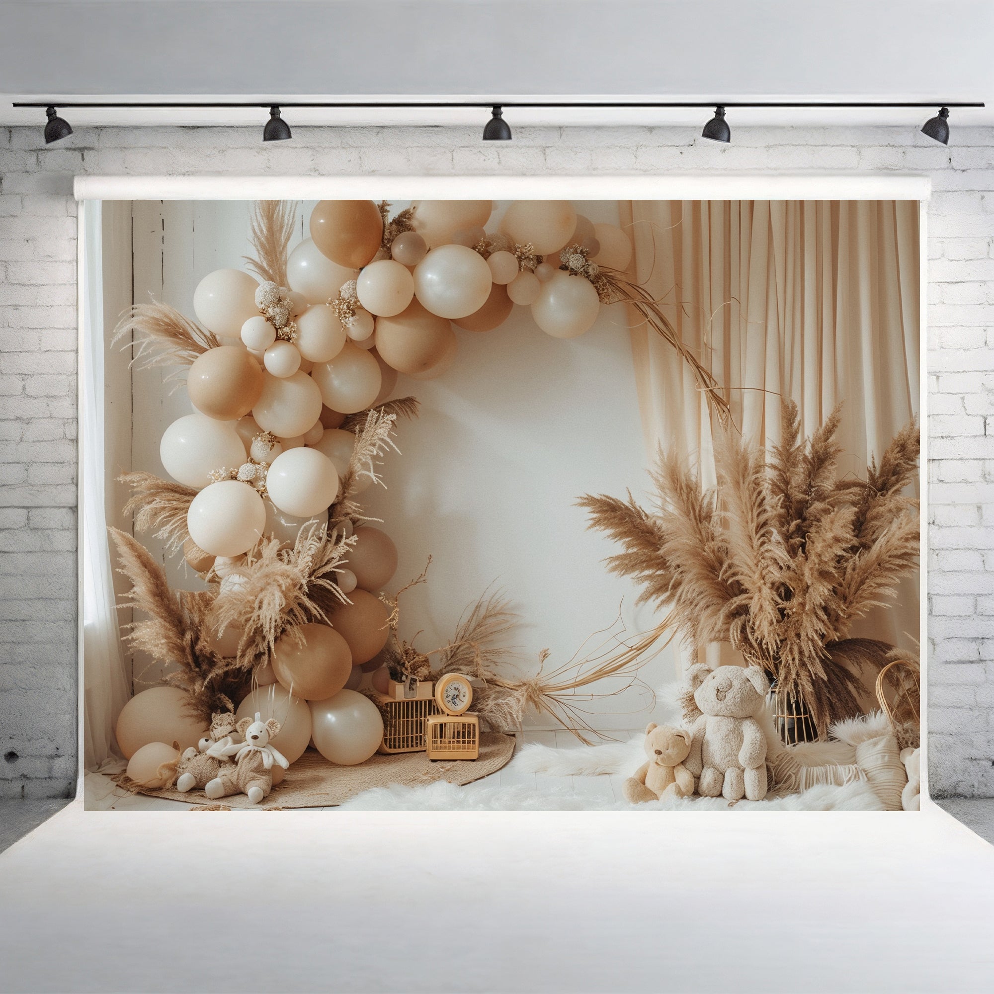 Minimalist Boho Balloon Arch Backdrop