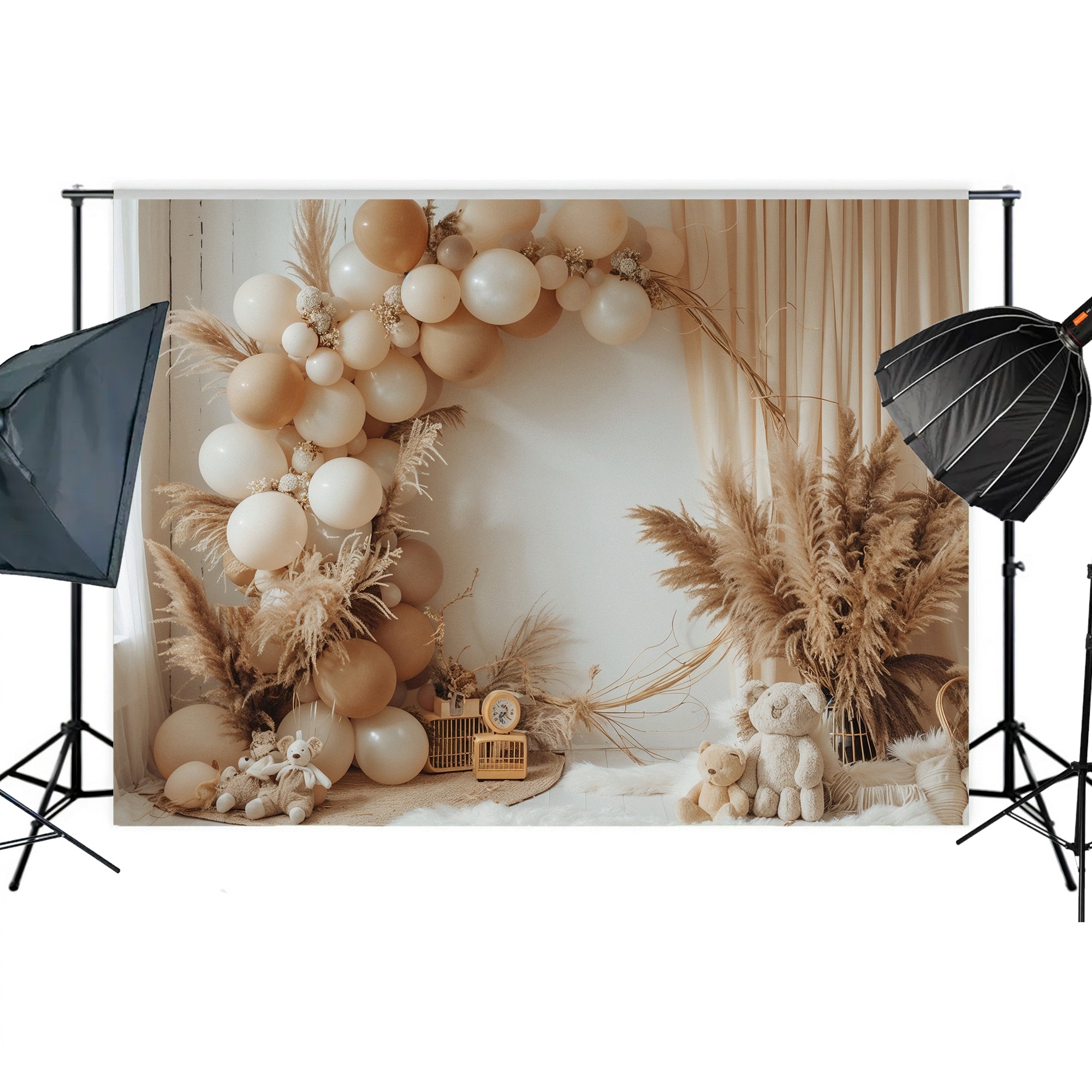 Minimalist Boho Balloon Arch Backdrop