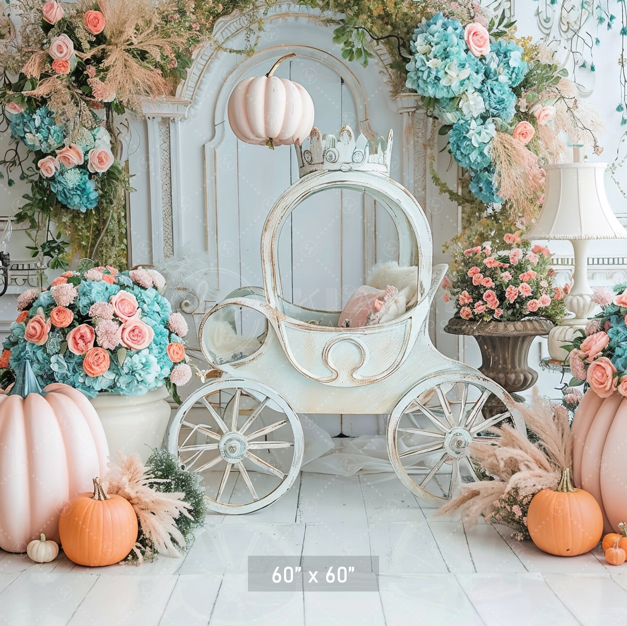Enchanted Pumpkin Carriage Backdrop
