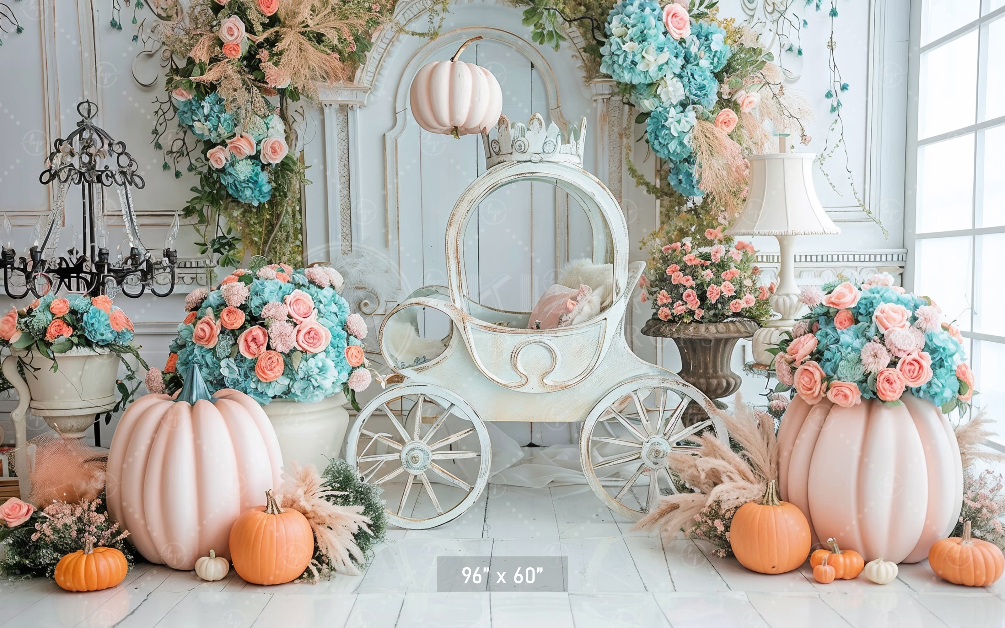 Enchanted Pumpkin Carriage Backdrop