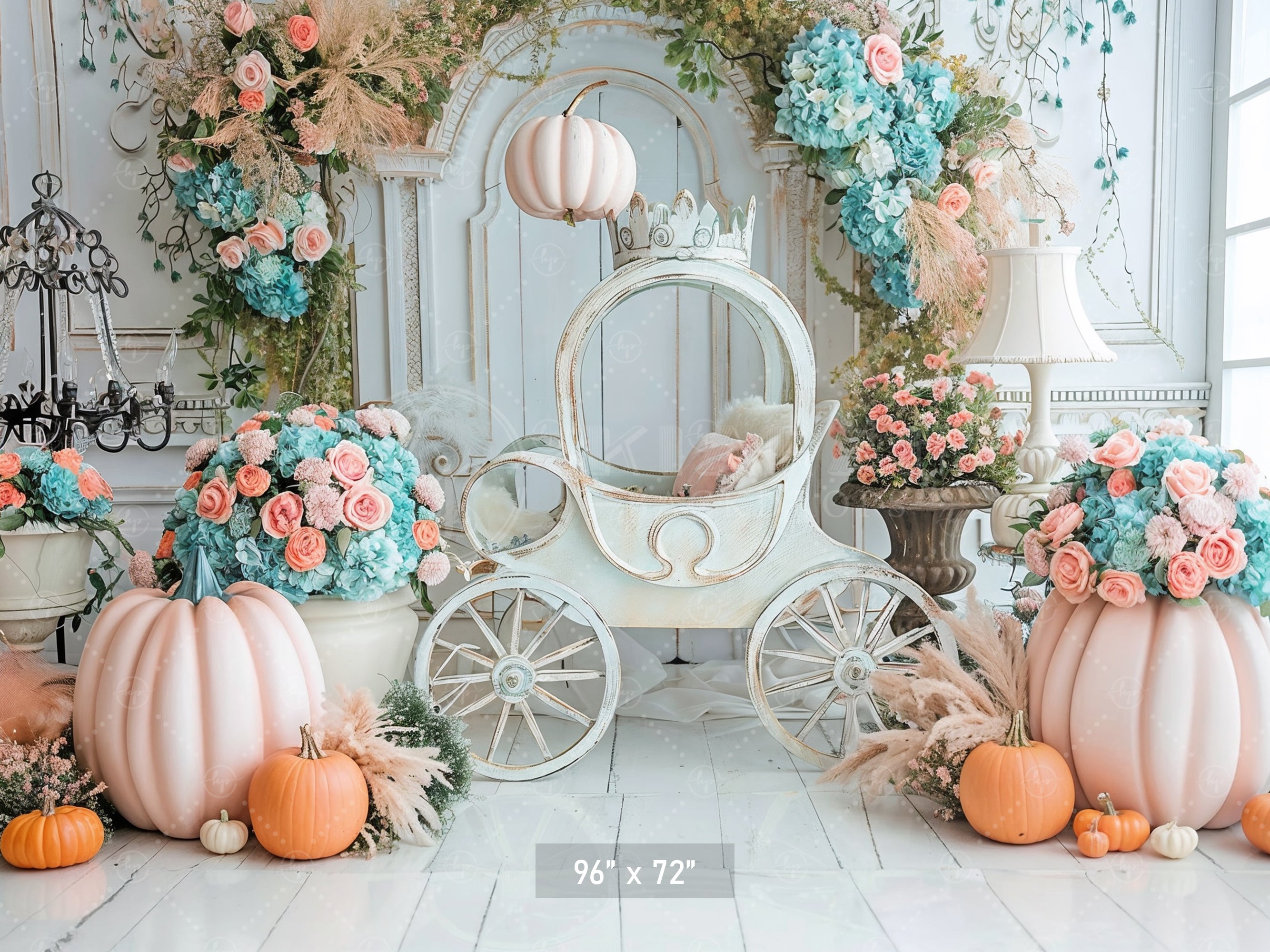 Enchanted Pumpkin Carriage Backdrop