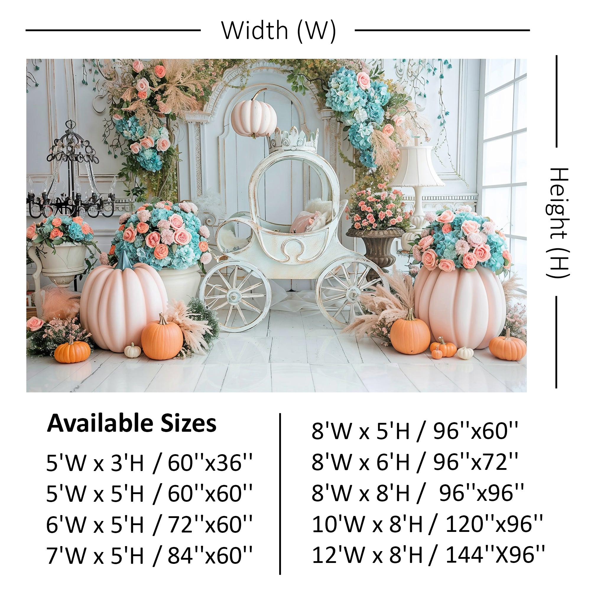 Enchanted Pumpkin Carriage Backdrop